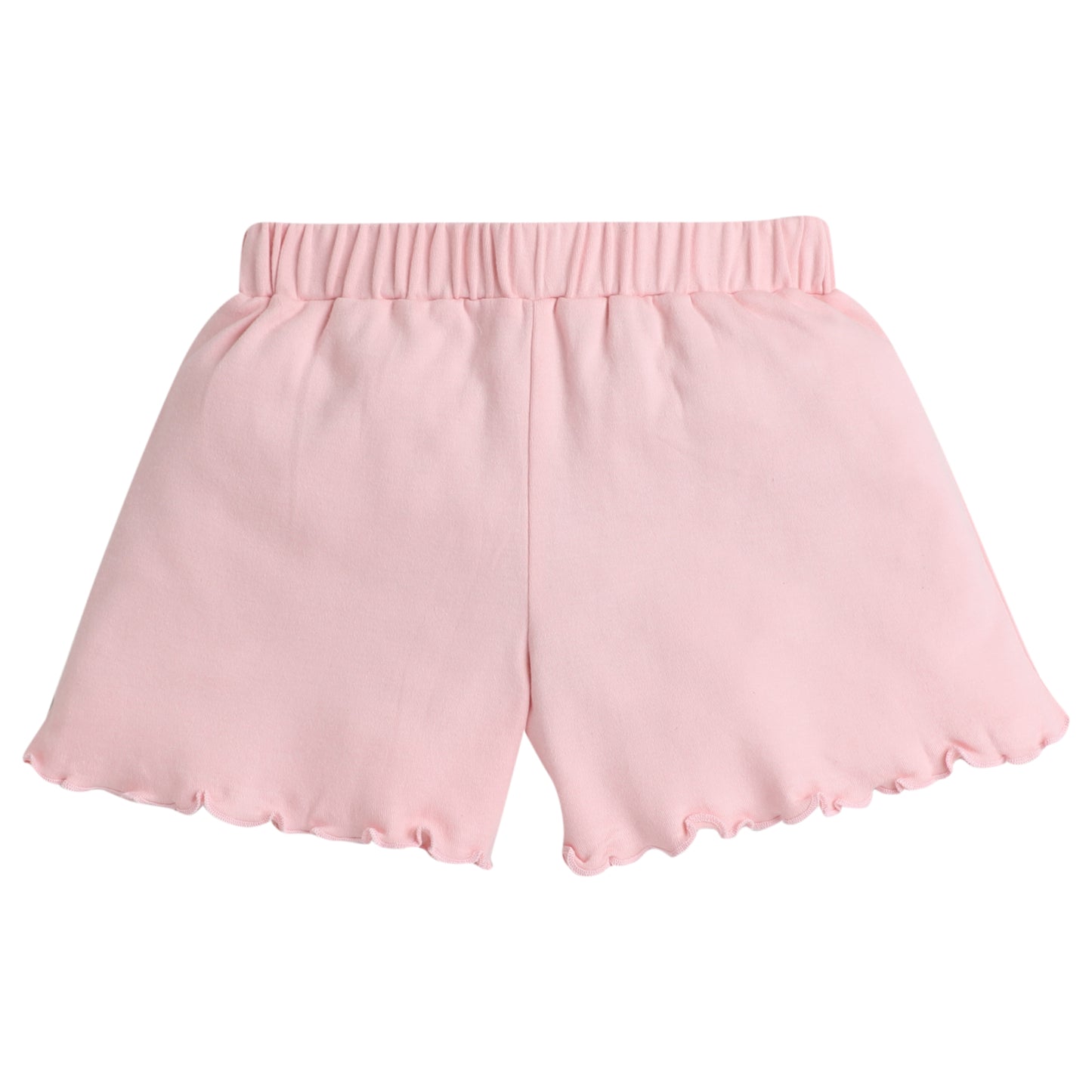 Girls Pink Ruffle Hem Shorts