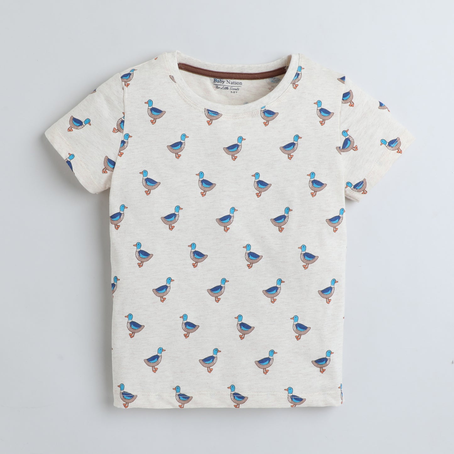 Girls Printed T-Shirt Beige – Duck Parade Design