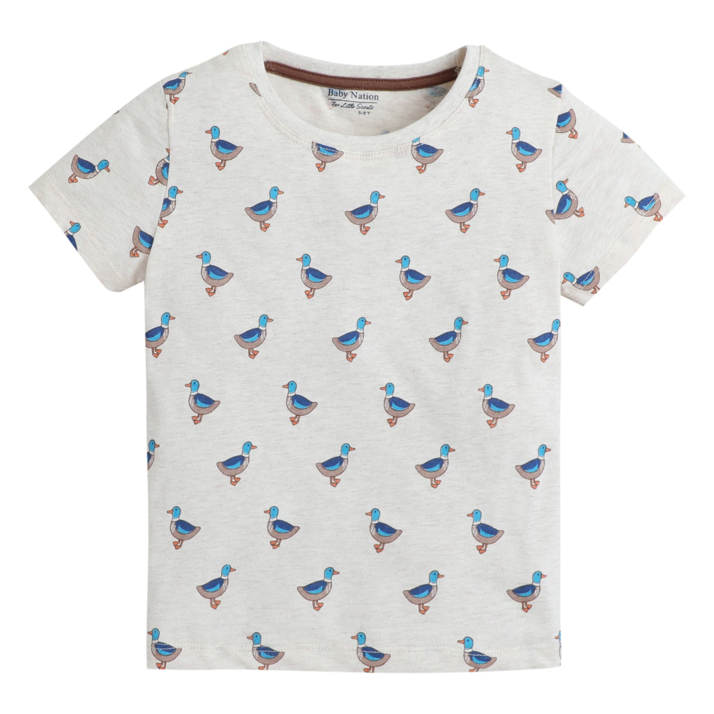 Girls Printed T-Shirt Beige – Duck Parade Design
