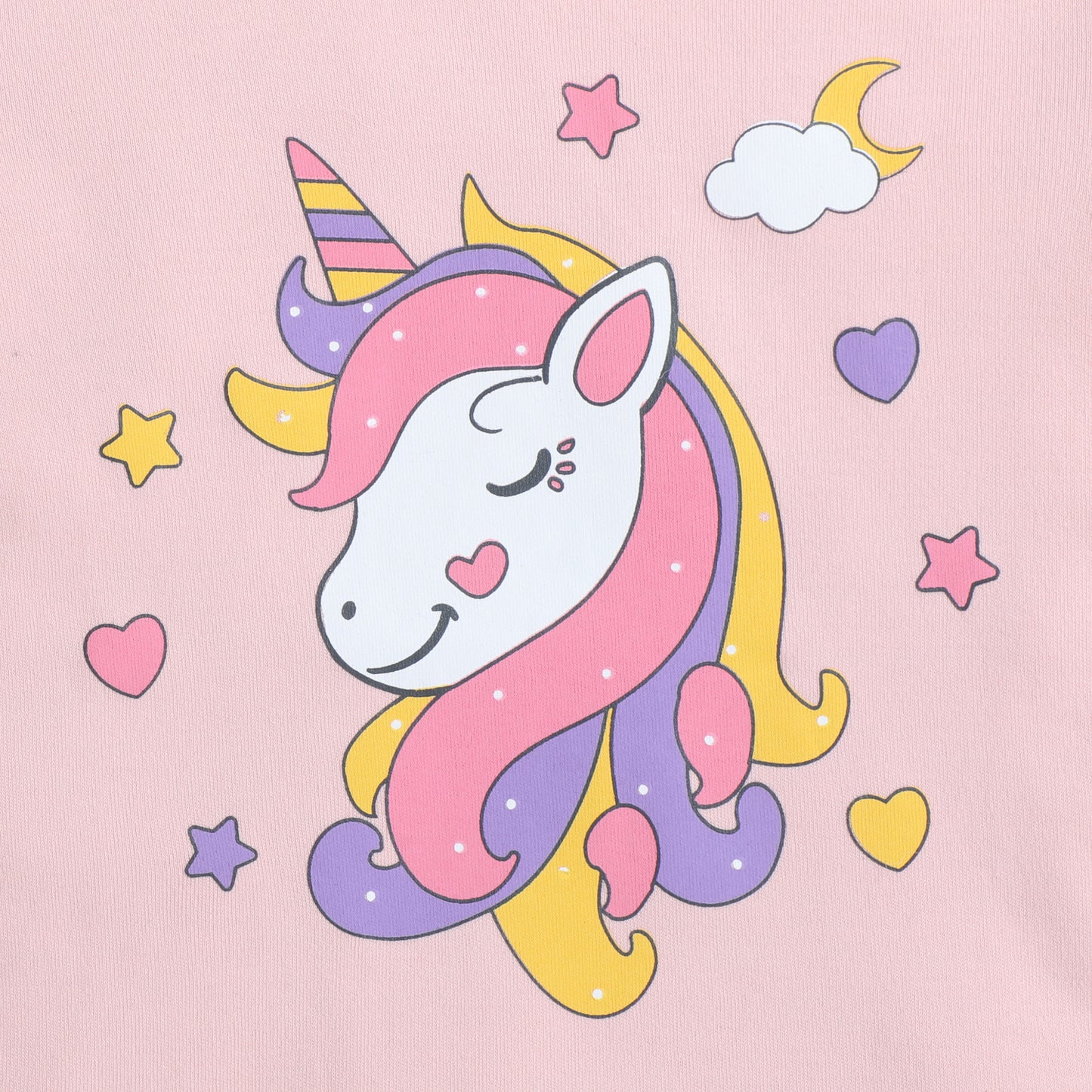 Girls Printed T-Shirt Pink – Unicorn Magic Design