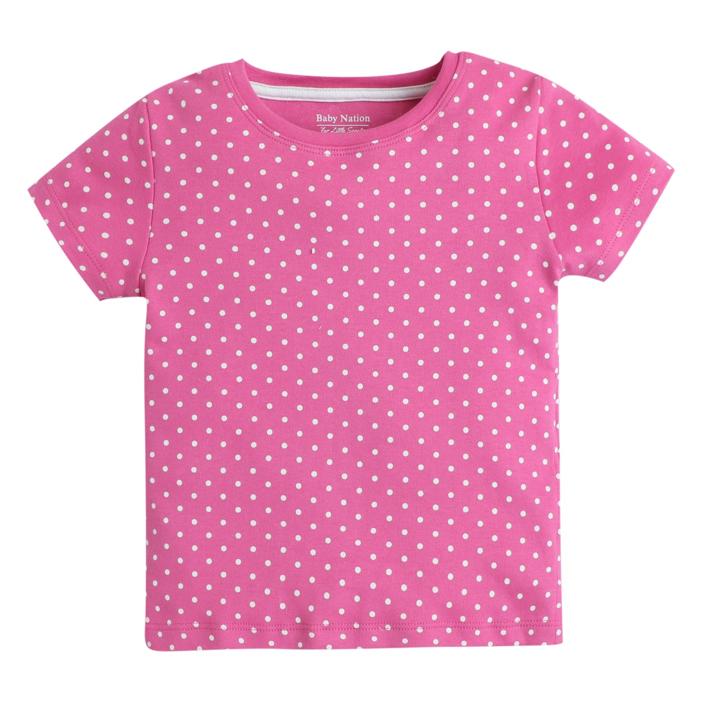 Girls Printed T-Shirt Pink – Polka Dot Design
