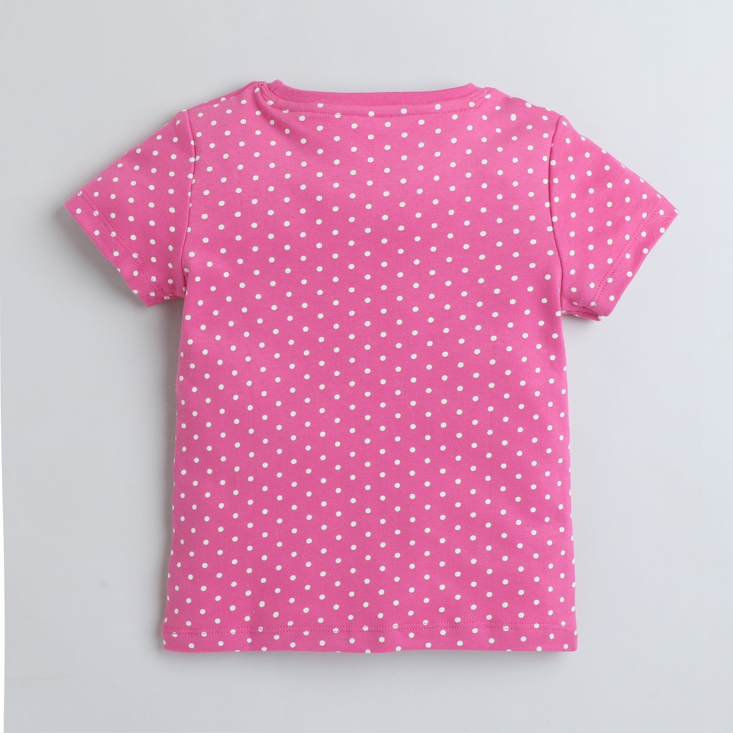 Girls Printed T-Shirt Pink – Polka Dot Design