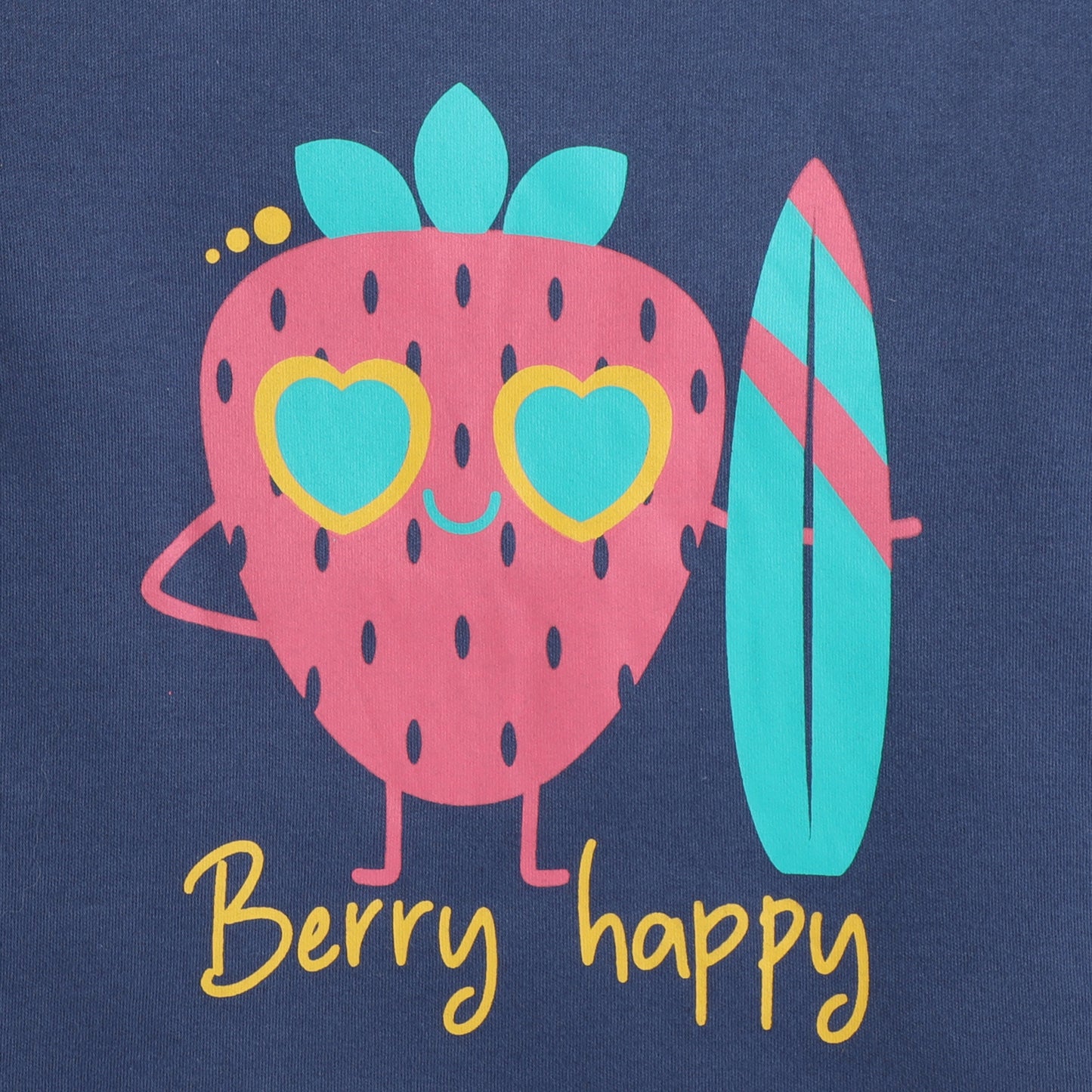 Girls Printed T-Shirt Navy – Berry Happy Design