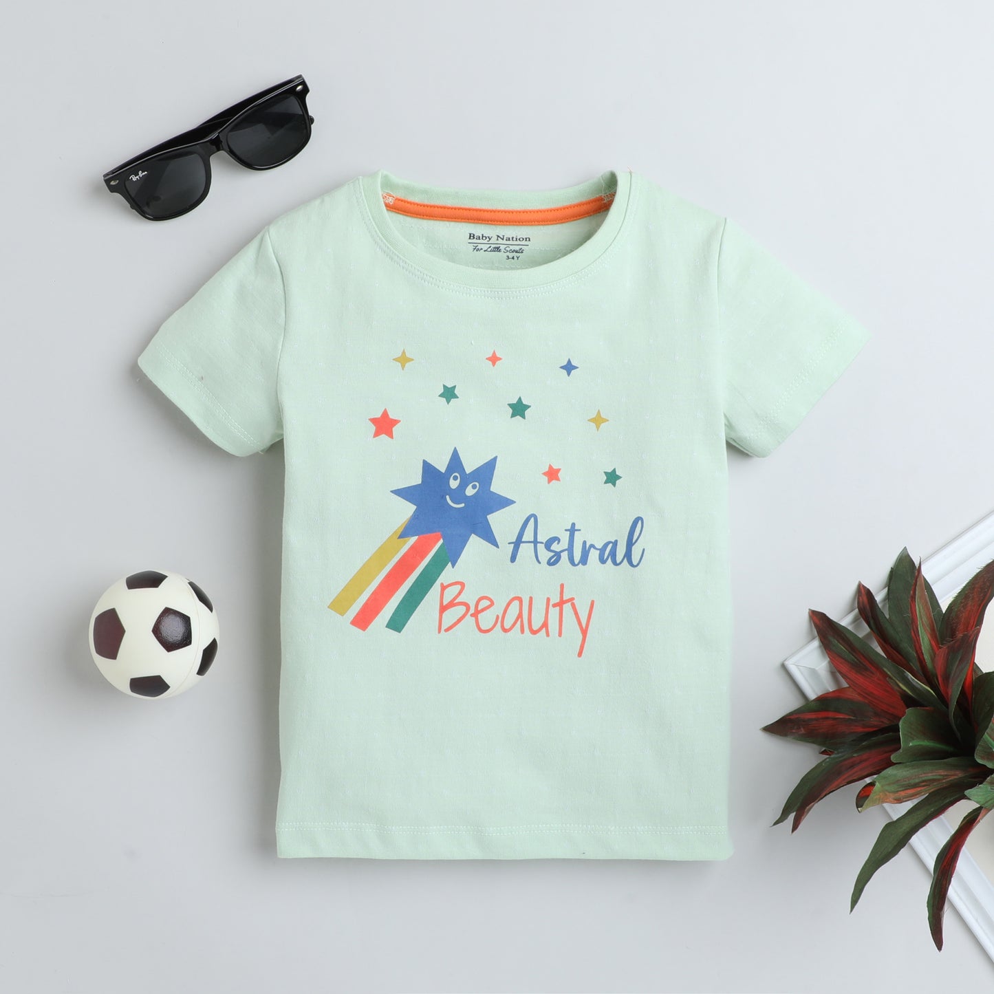 Girls Printed T-Shirt Mint Green – Astral Beauty Design