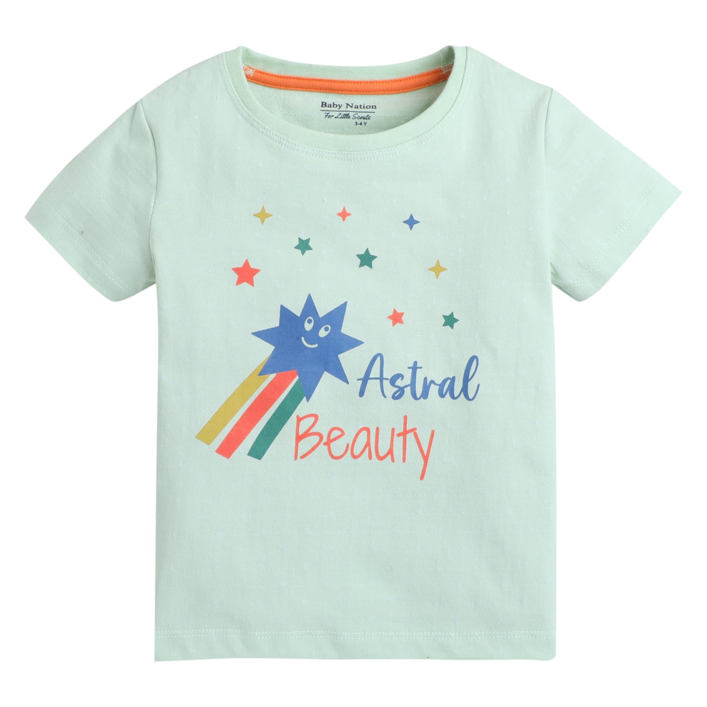 Girls Printed T-Shirt Mint Green – Astral Beauty Design