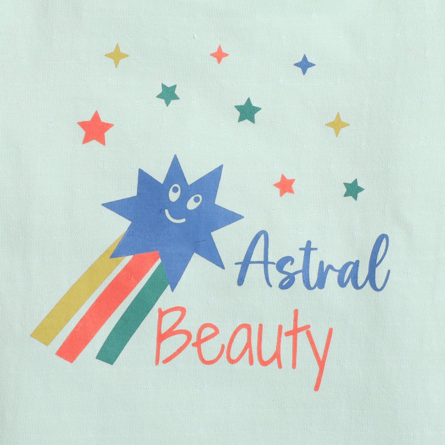 Girls Printed T-Shirt Mint Green – Astral Beauty Design