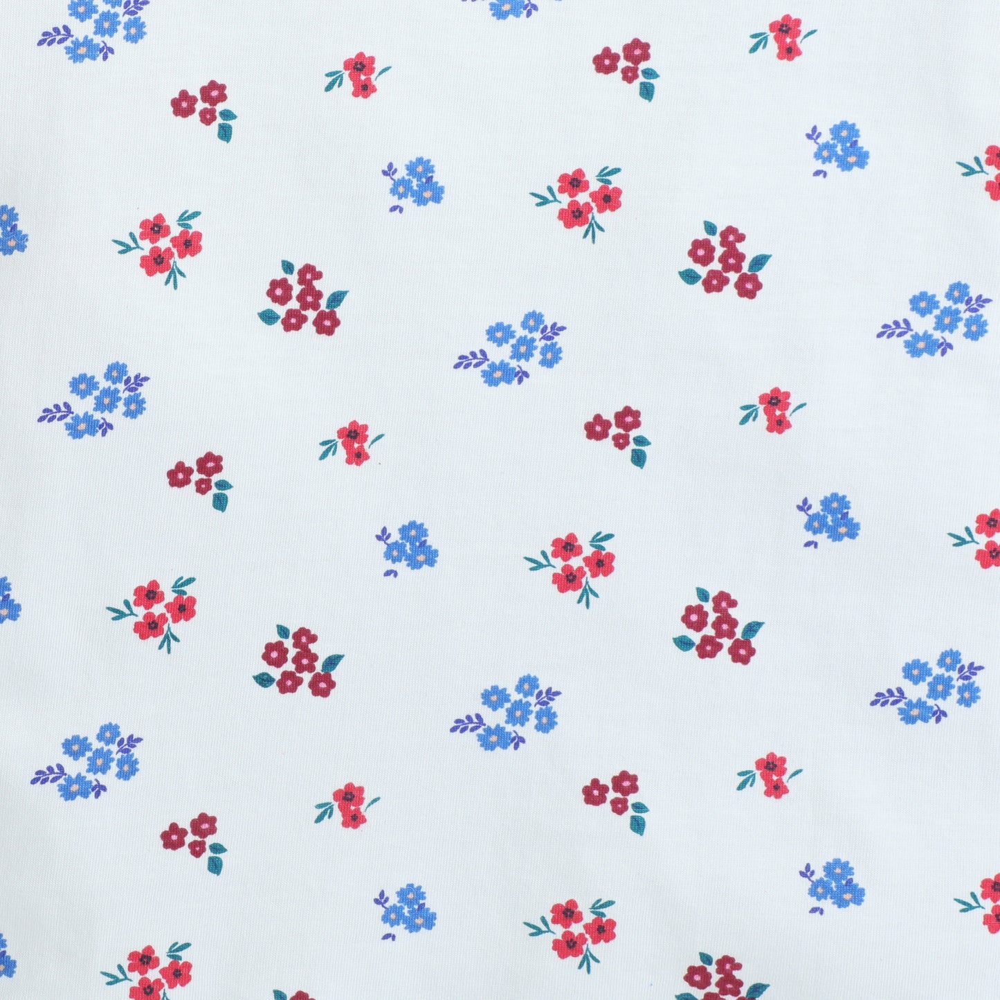 Girls Printed T-Shirt White – Floral All-Over Design