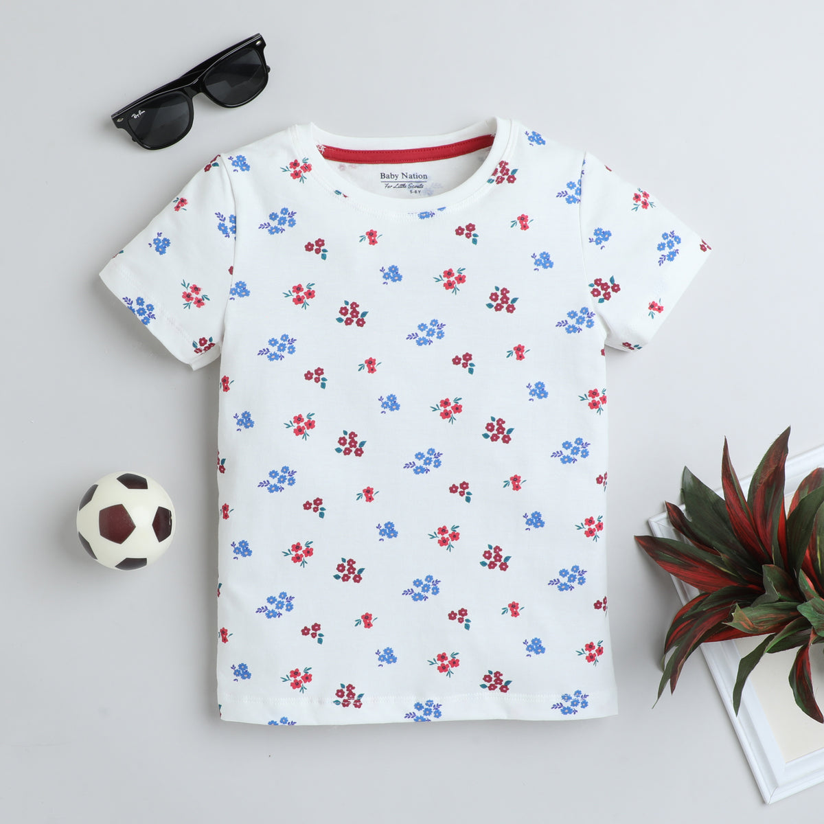 Girls T-Shirt - White Flower
