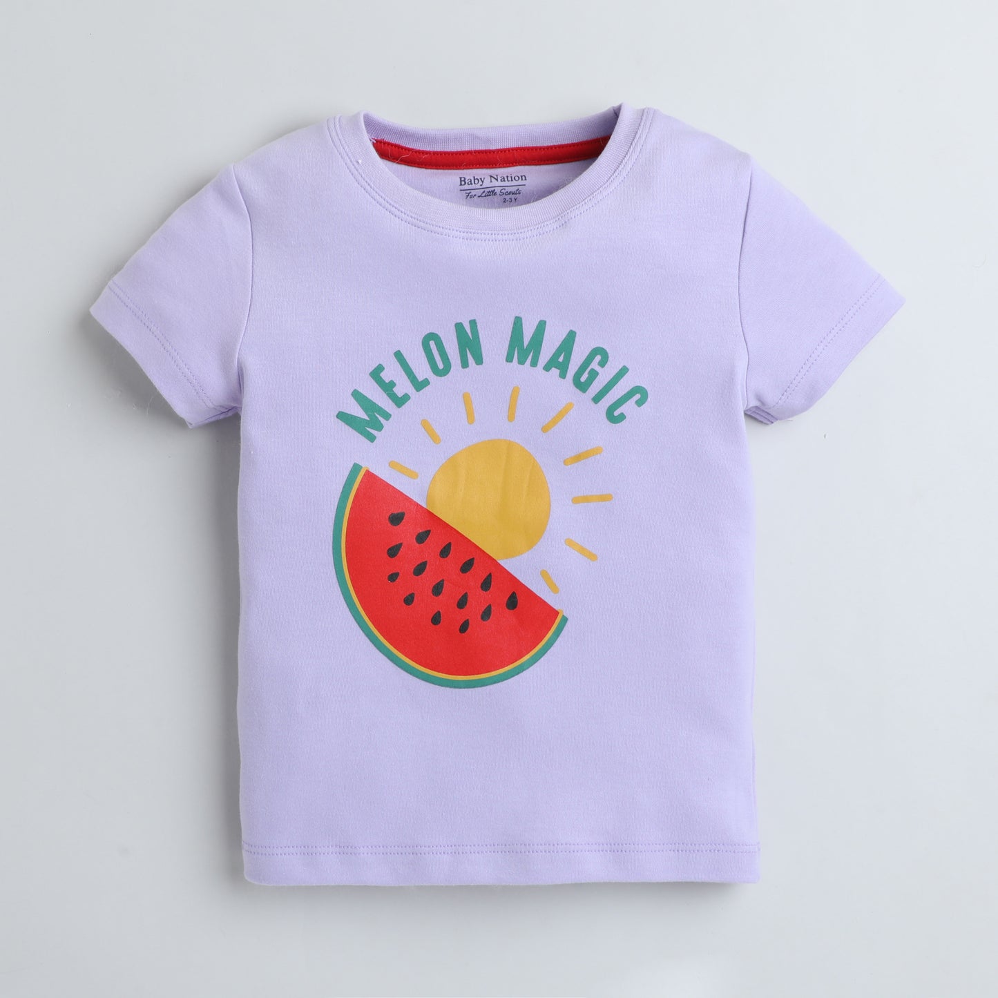 Girls Printed T-Shirt Lilac – Melon Magic Design