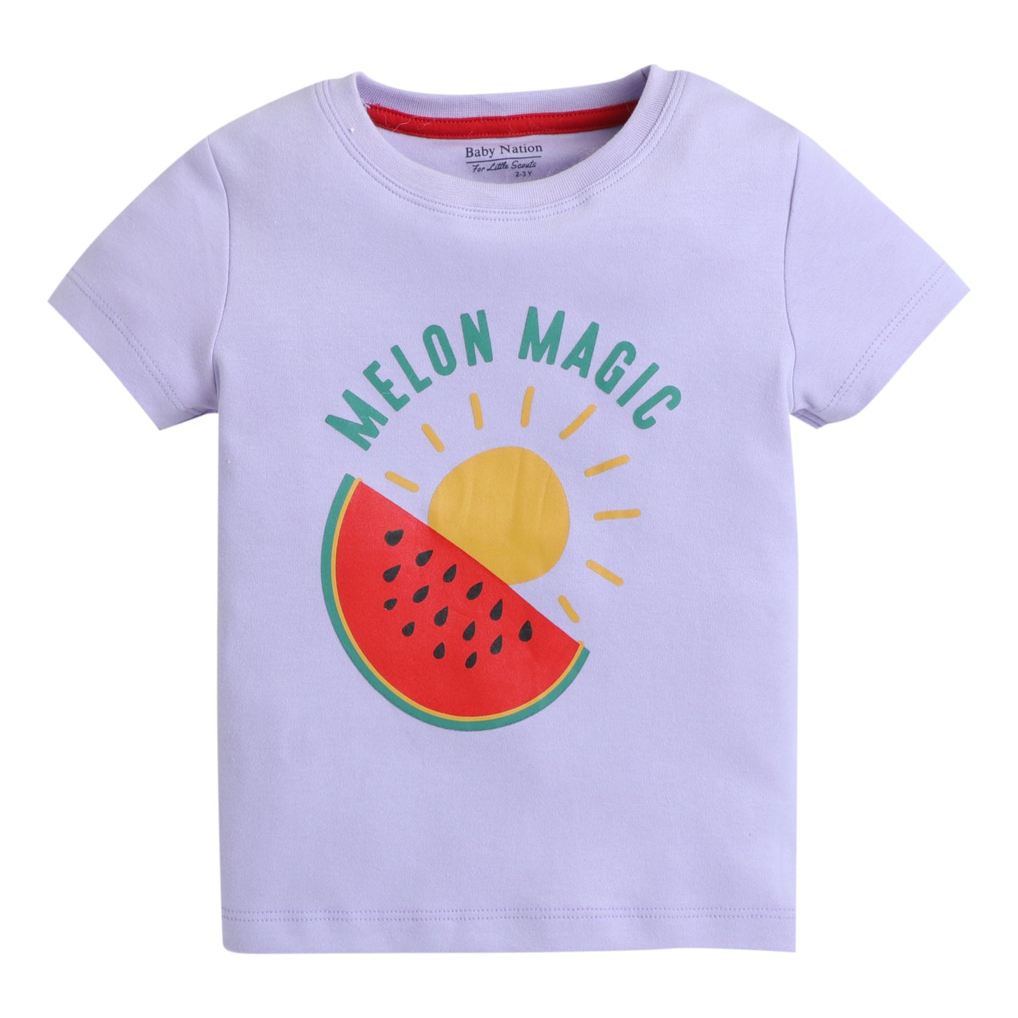 Girls Printed T-Shirt Lilac – Melon Magic Design