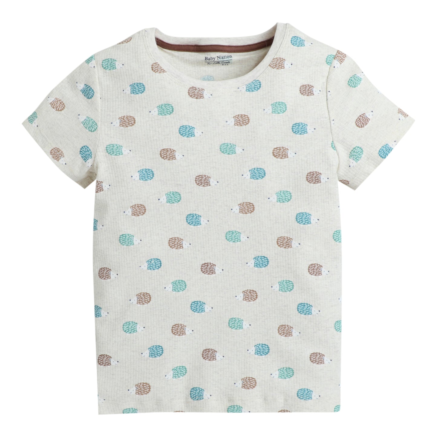 Girls Printed T-Shirt Beige – Hedgehog Design