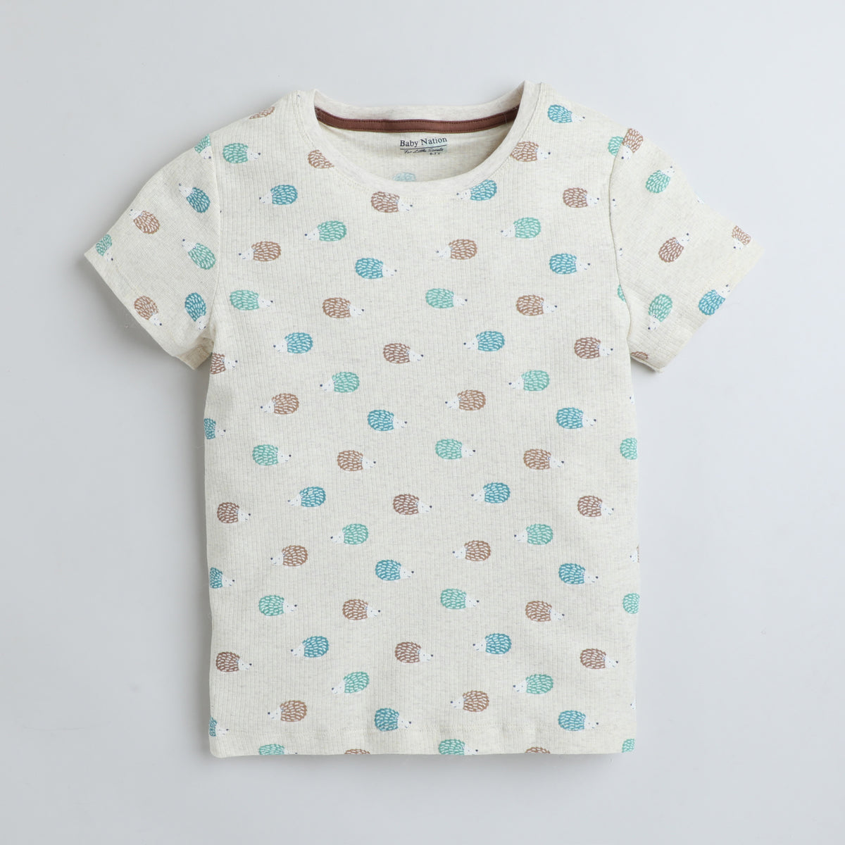 Girls T-Shirt - Cream Hedgehog