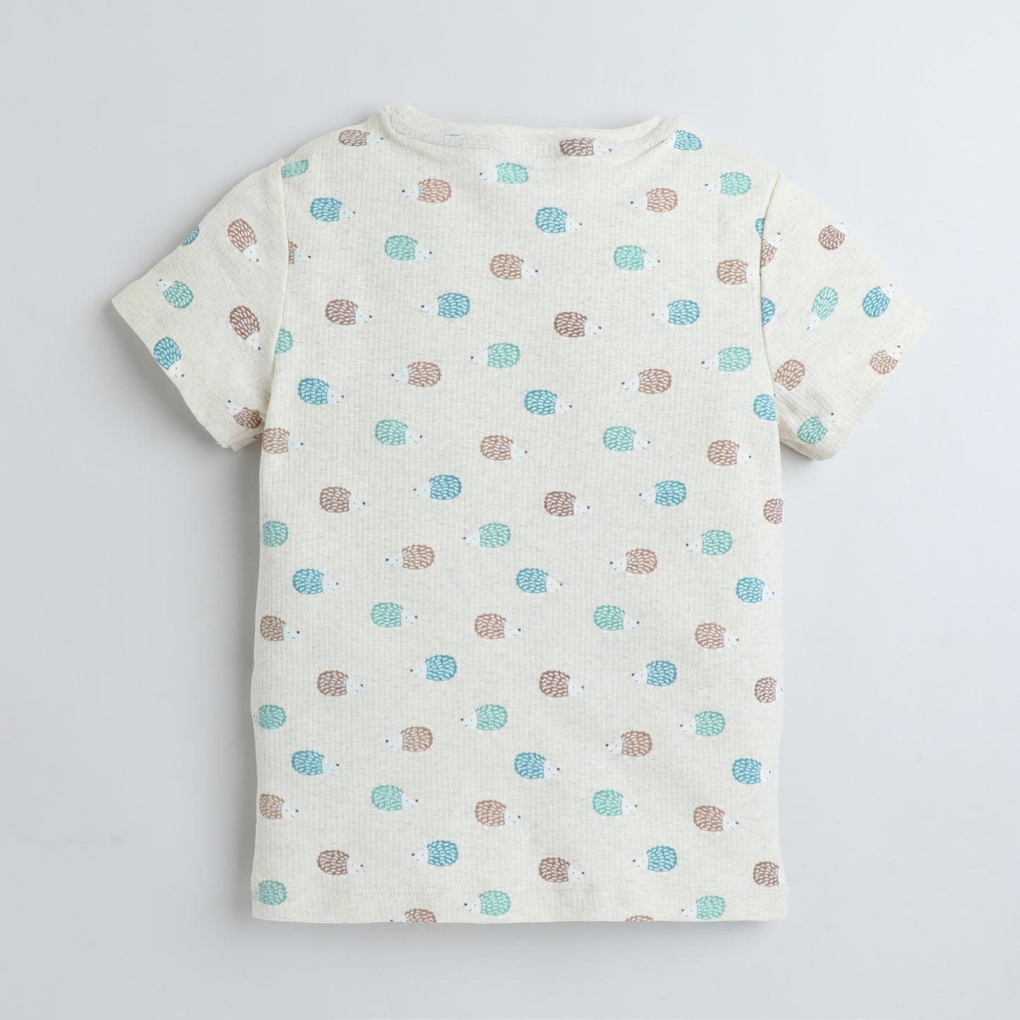 Girls Printed T-Shirt Beige – Hedgehog Design