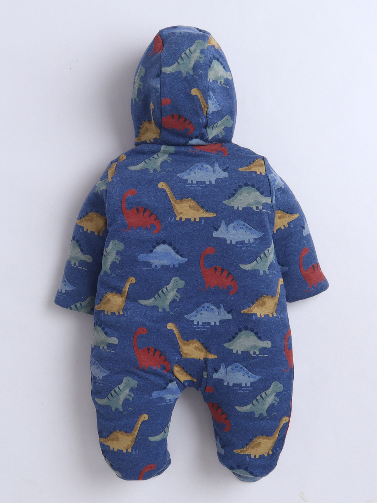 Baby Nation Reversible Baby Romper – Dinosaur Print & Mustard Stripes