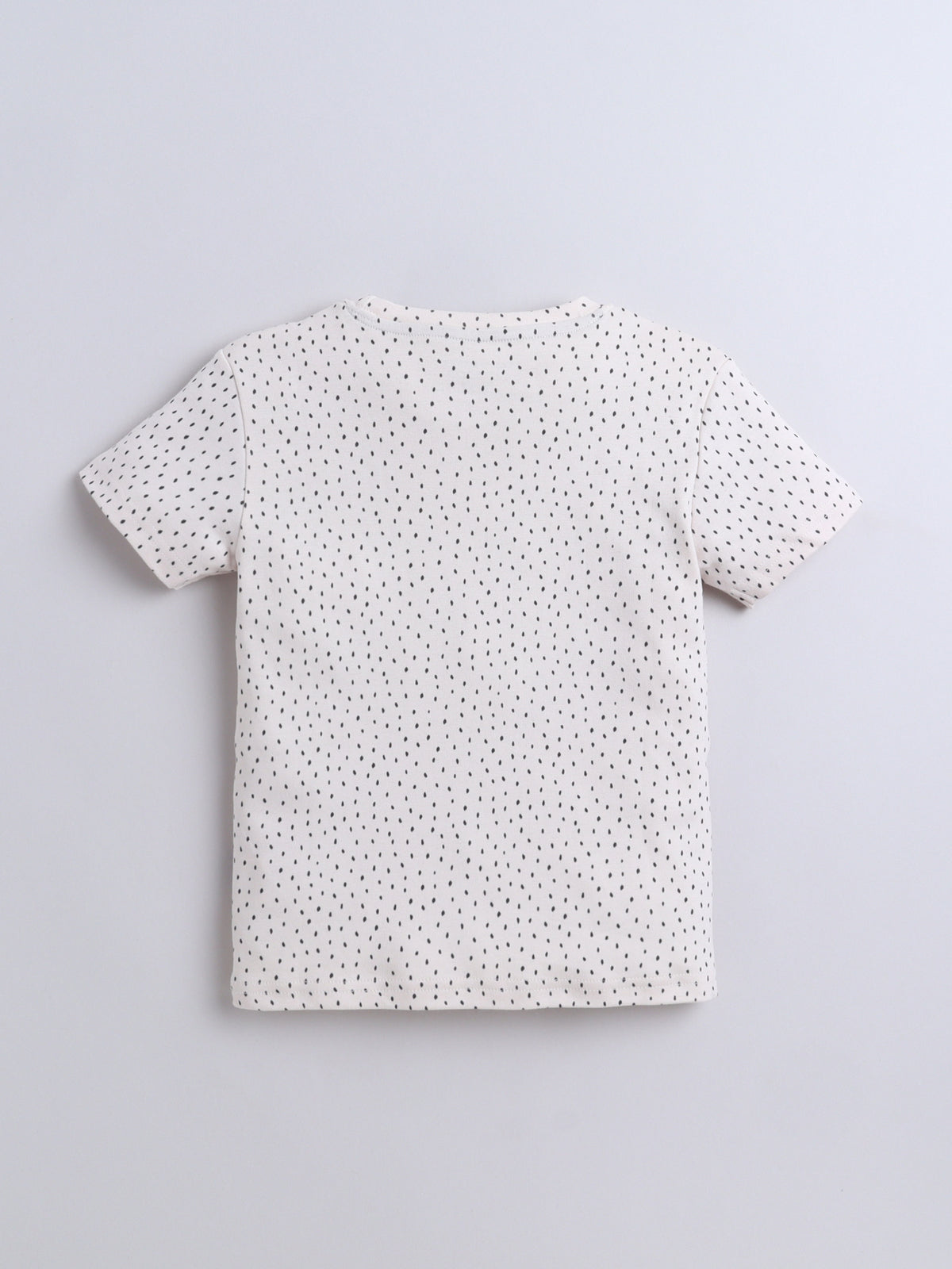 Baby Nation Cotton Knit Half Sleeve Coord Short Set - Melange Dot
