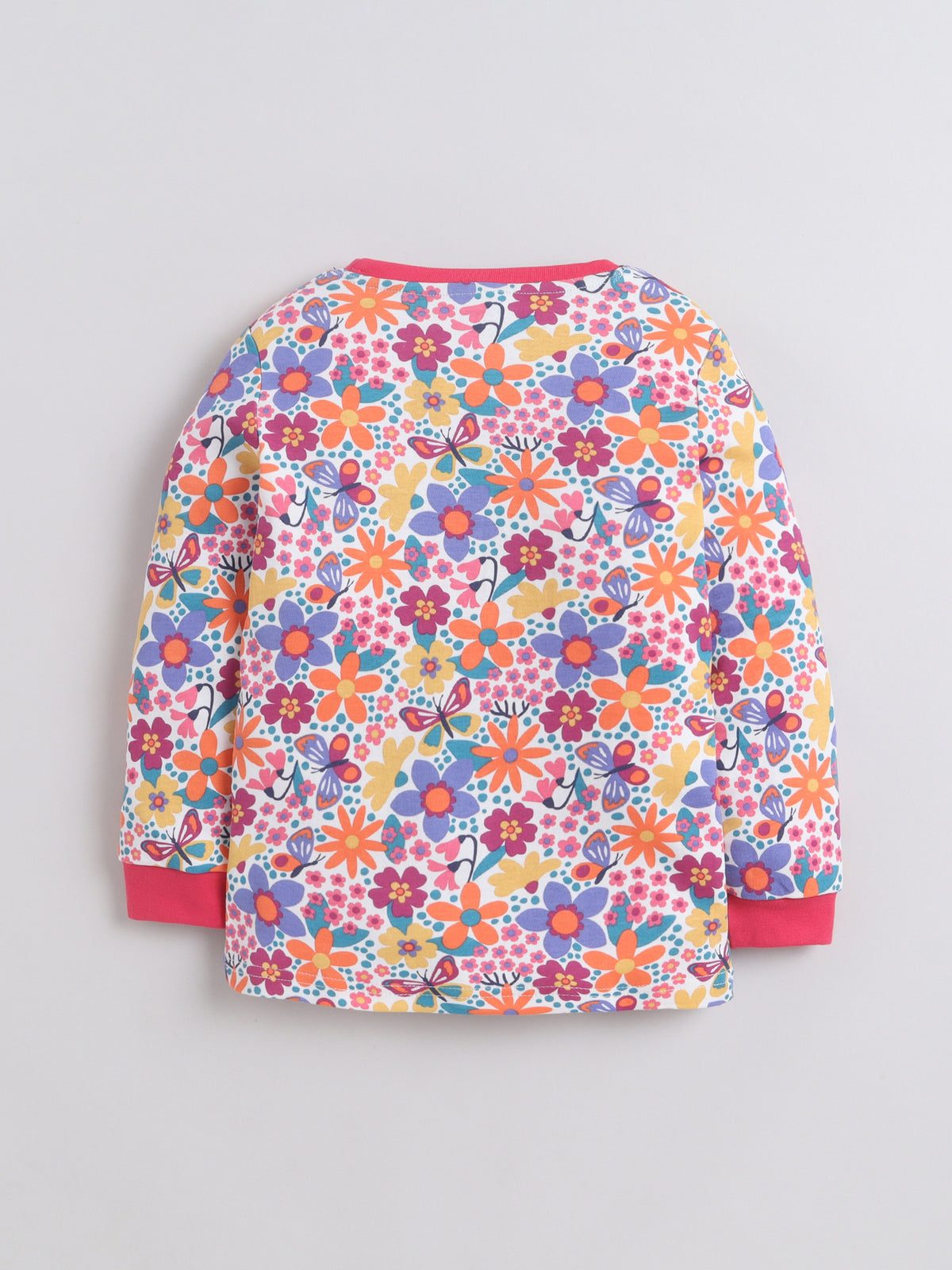 Baby Nation Kids Printed Cotton Night Suit Set - Floral