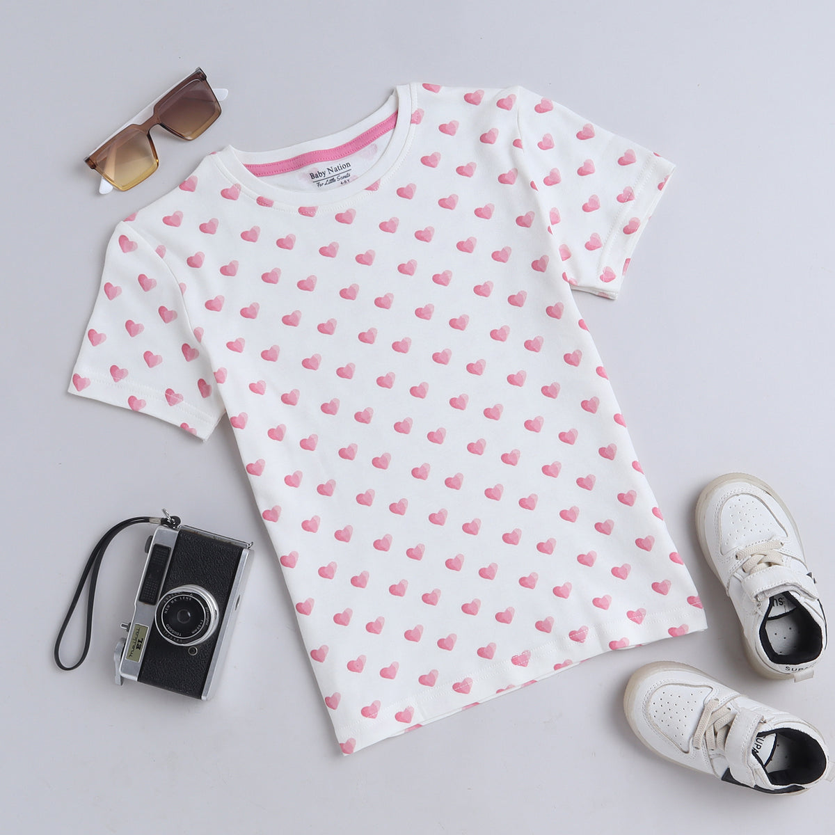 Boys T-Shirt - White Heart