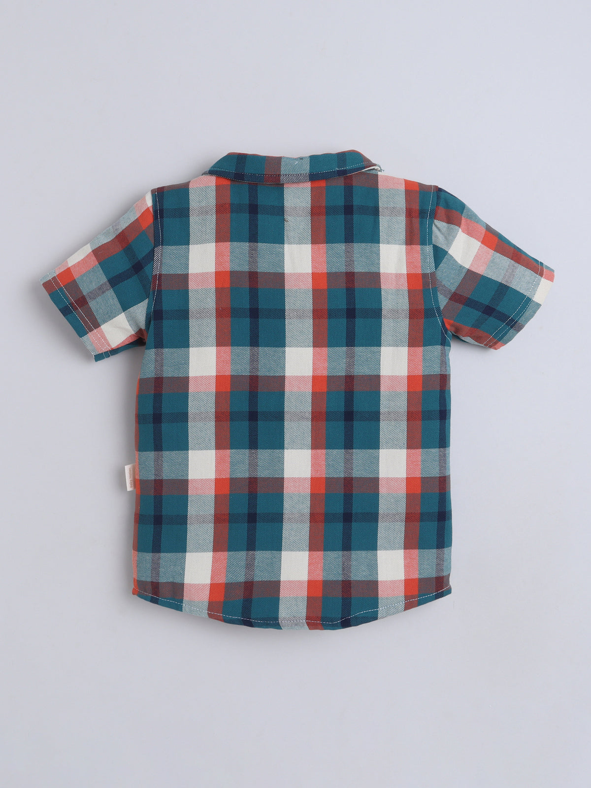 Boys Cotton Shirt - Green Checked