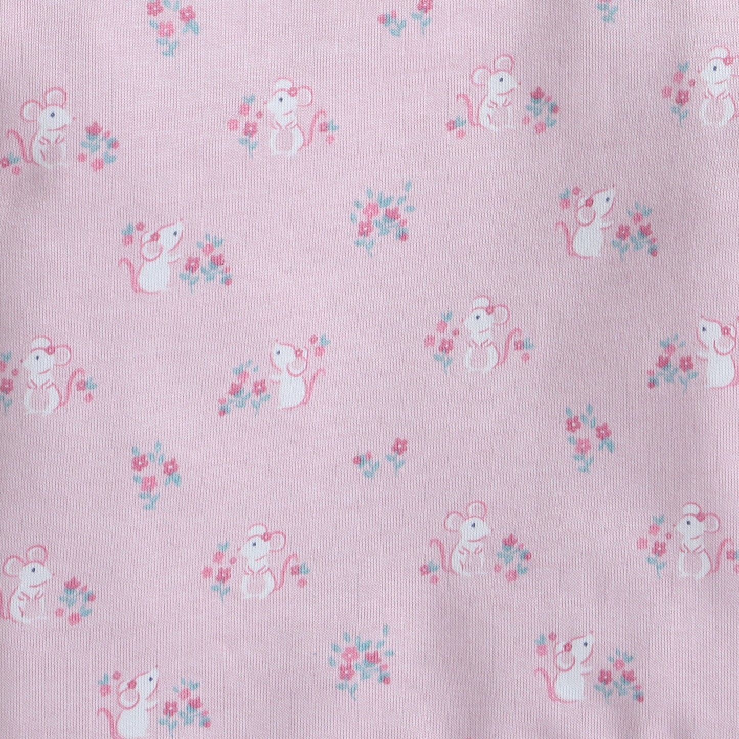 Unisex Kids Mouse & Floral Print Sweatshirt – Pink