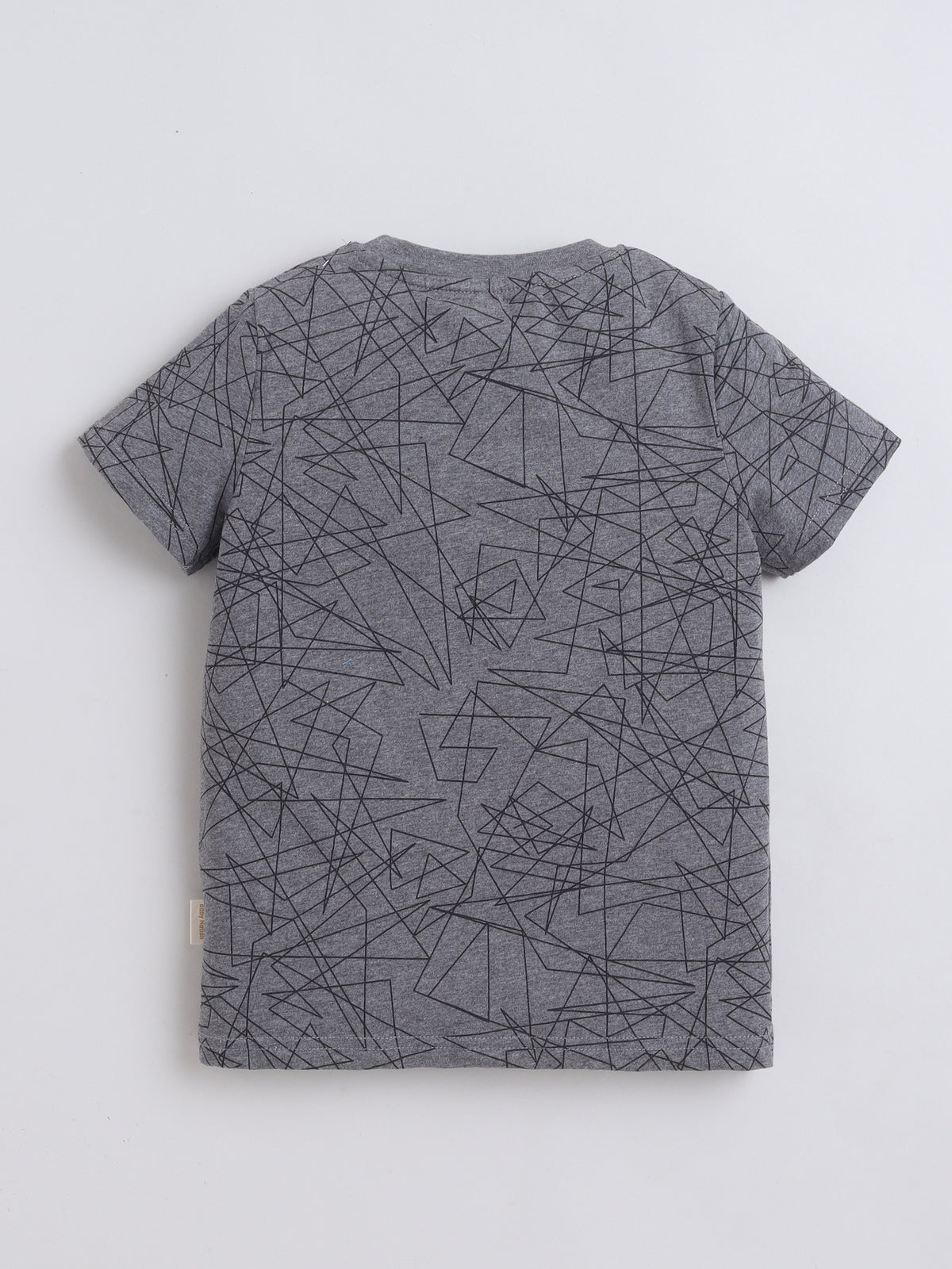Baby Nation Cotton Knit Half Sleeves Fox Printed T-shirt - Grey