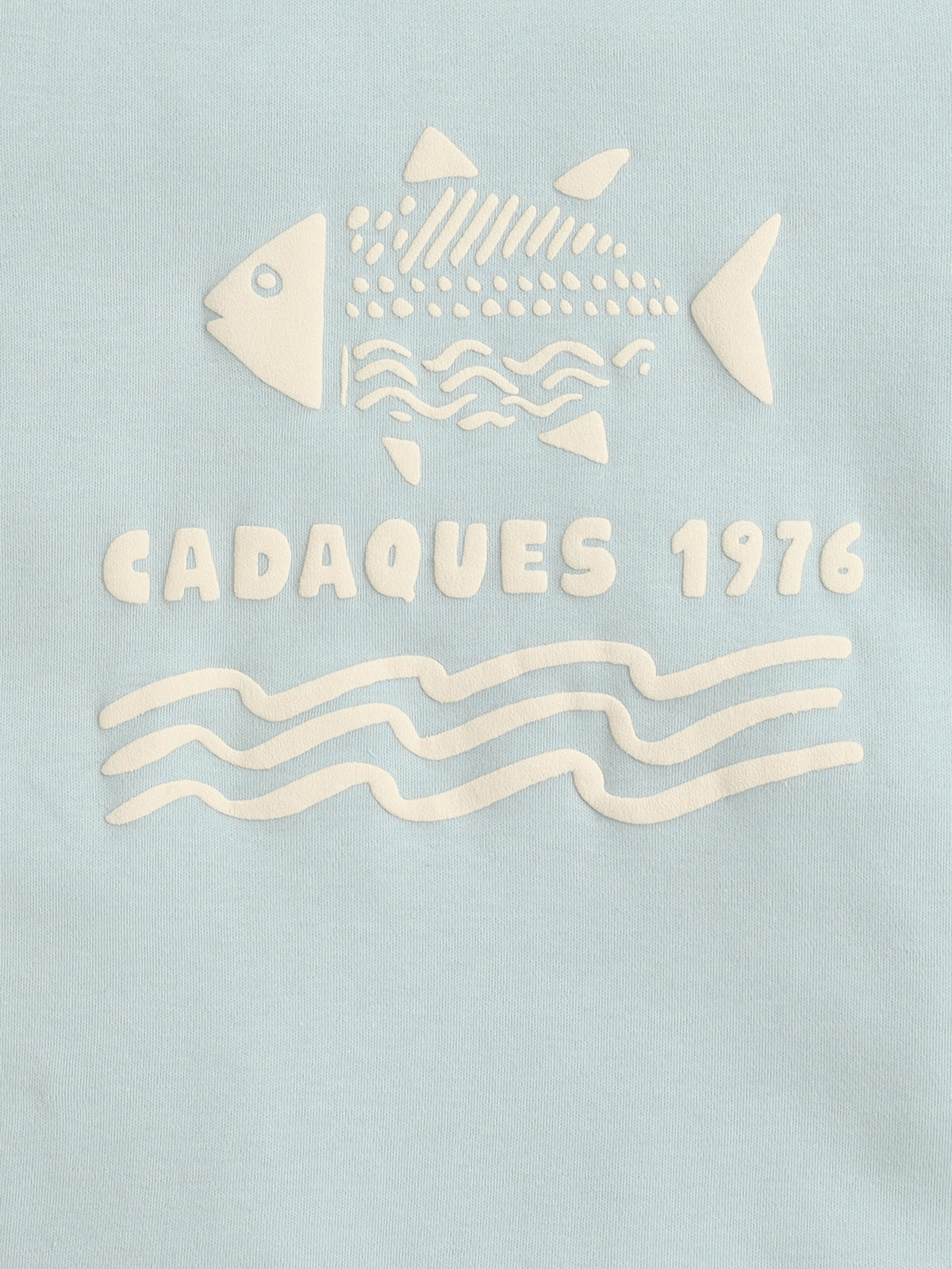 Baby Nation Cotton Knit Half Sleeves Fish Printed T-Shirt - Light green