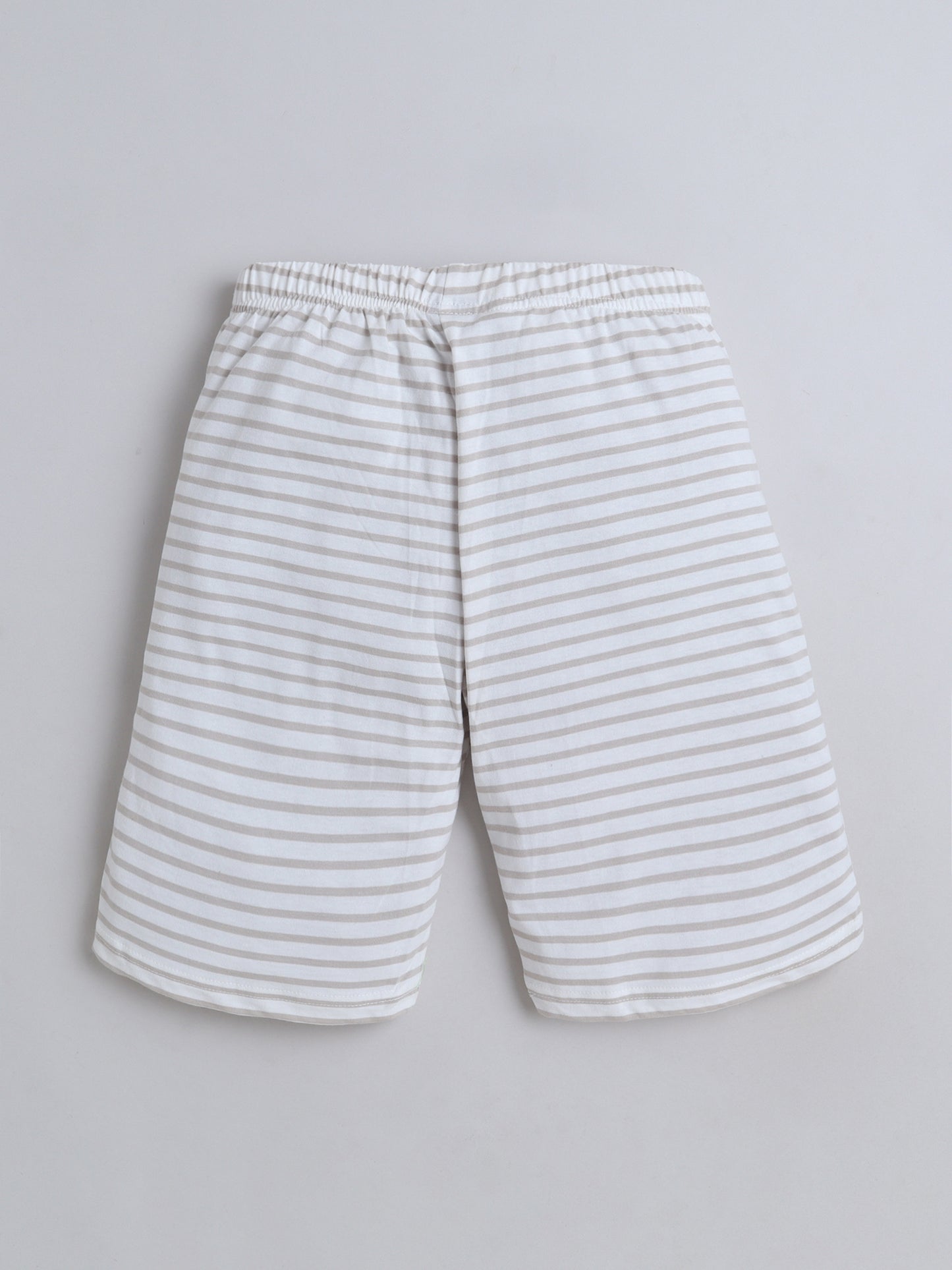 Unisex Solid Shorts - Grey Stripes
