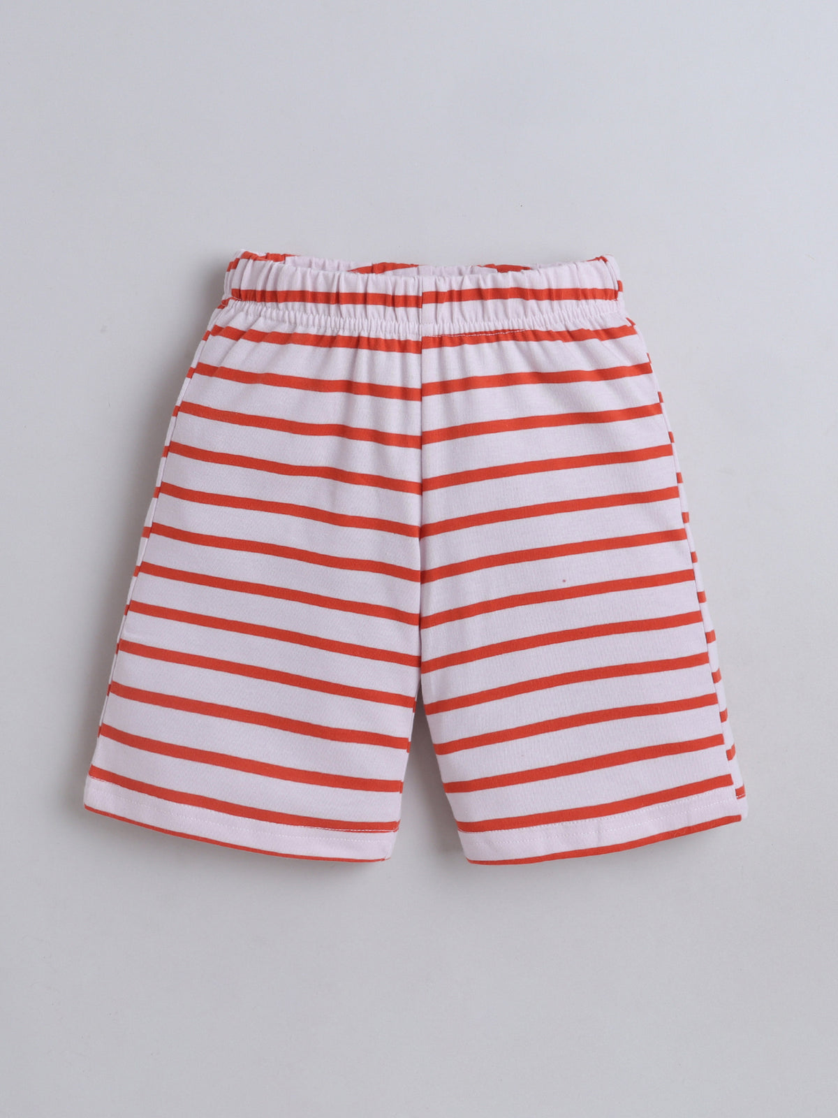 Unisex Solid Shorts - Dark Orange Stripes