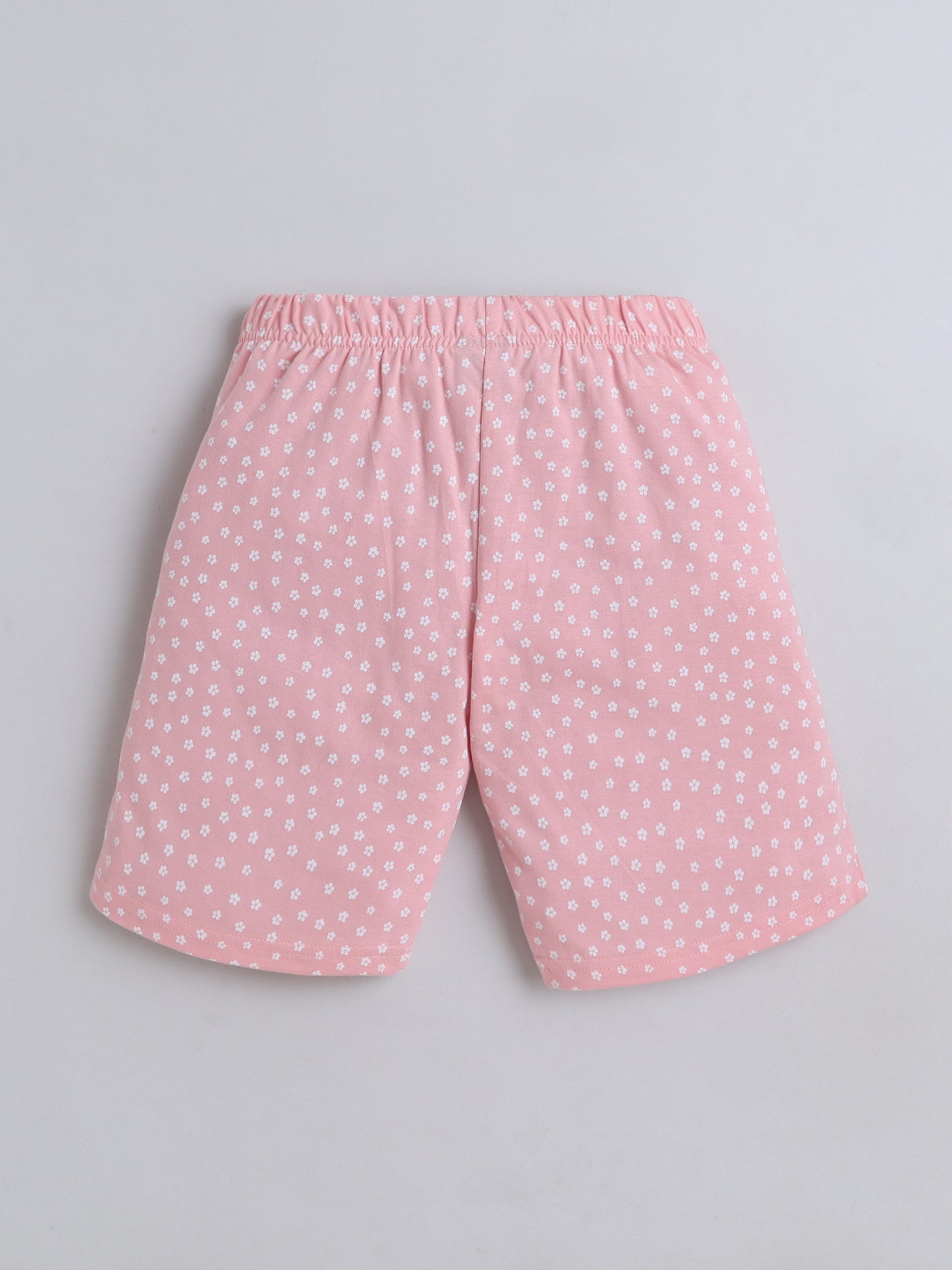 Unisex Solid Shorts - Pink Flower