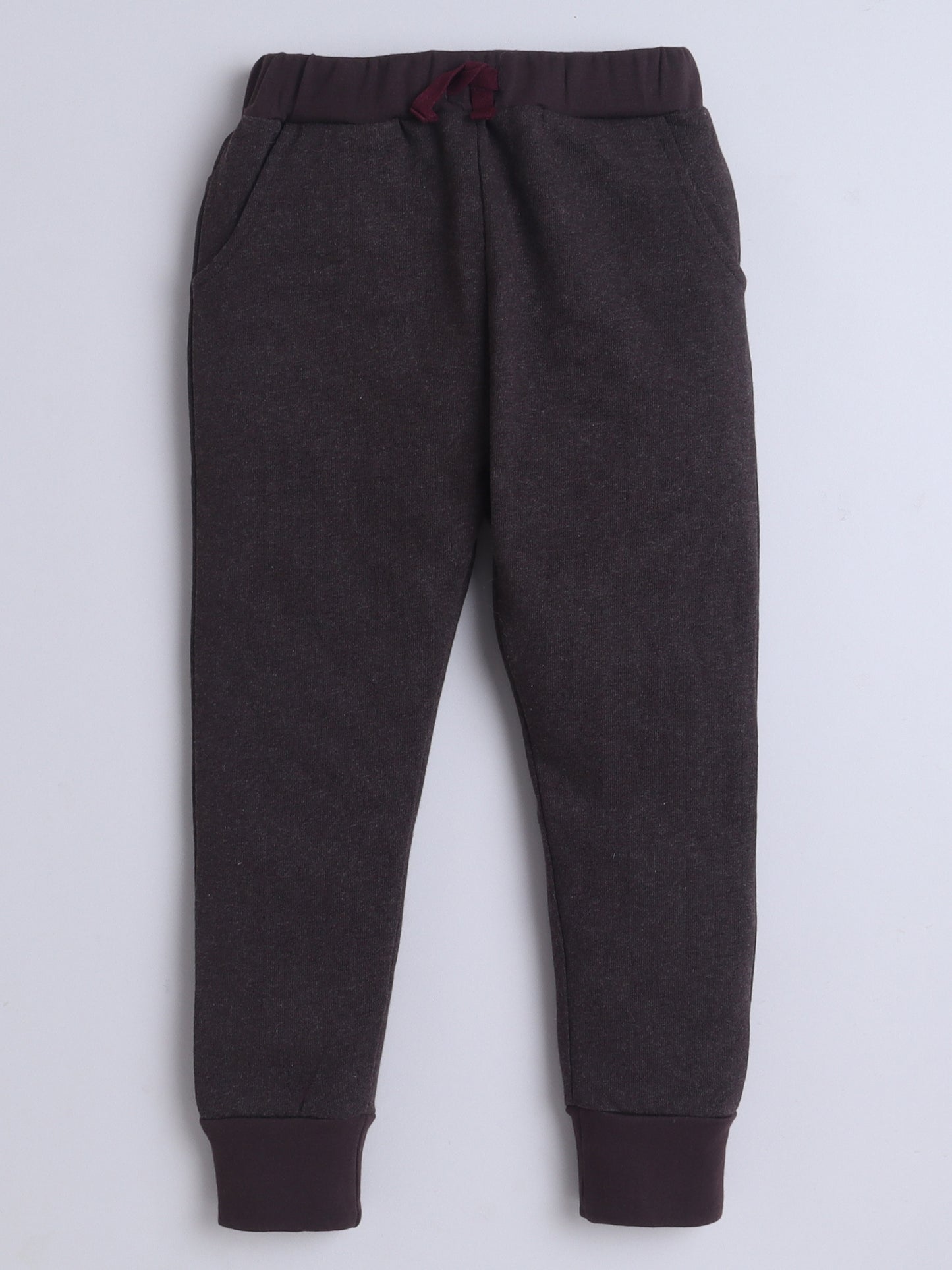 Boys Charcoal Grey Cotton Joggers