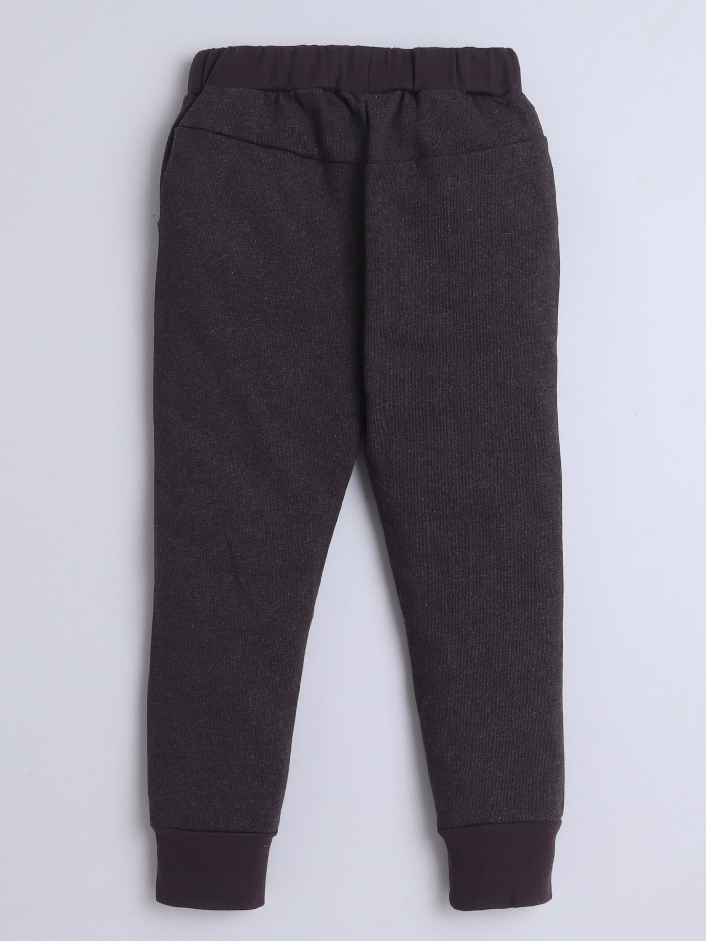 Boys Charcoal Grey Cotton Joggers