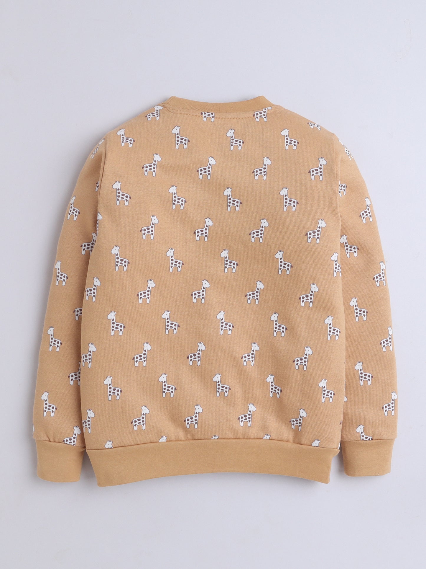 Unisex Kids Giraffe Print Sweatshirt – Mustard