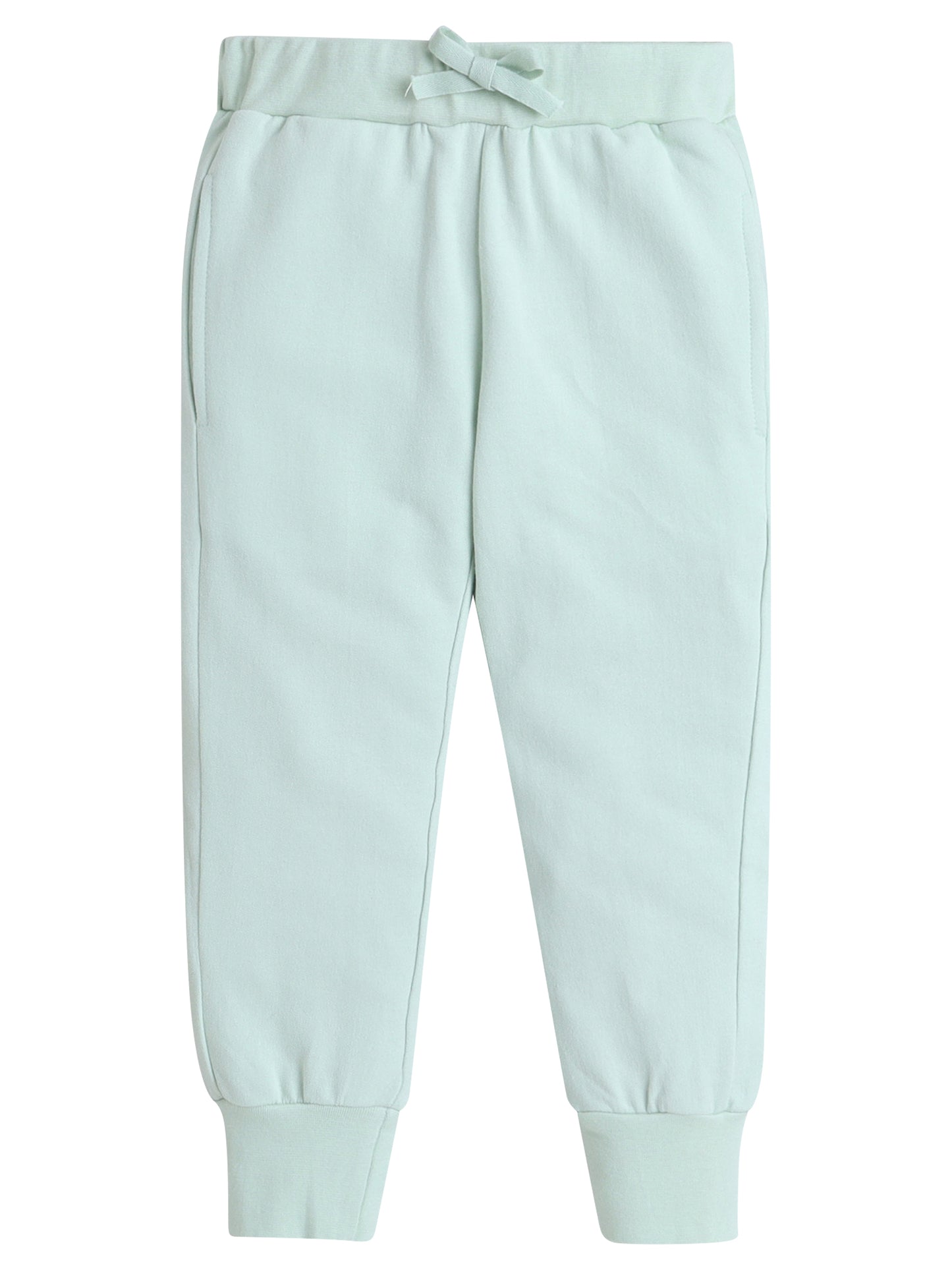 Boys Mint Green Cotton Joggers
