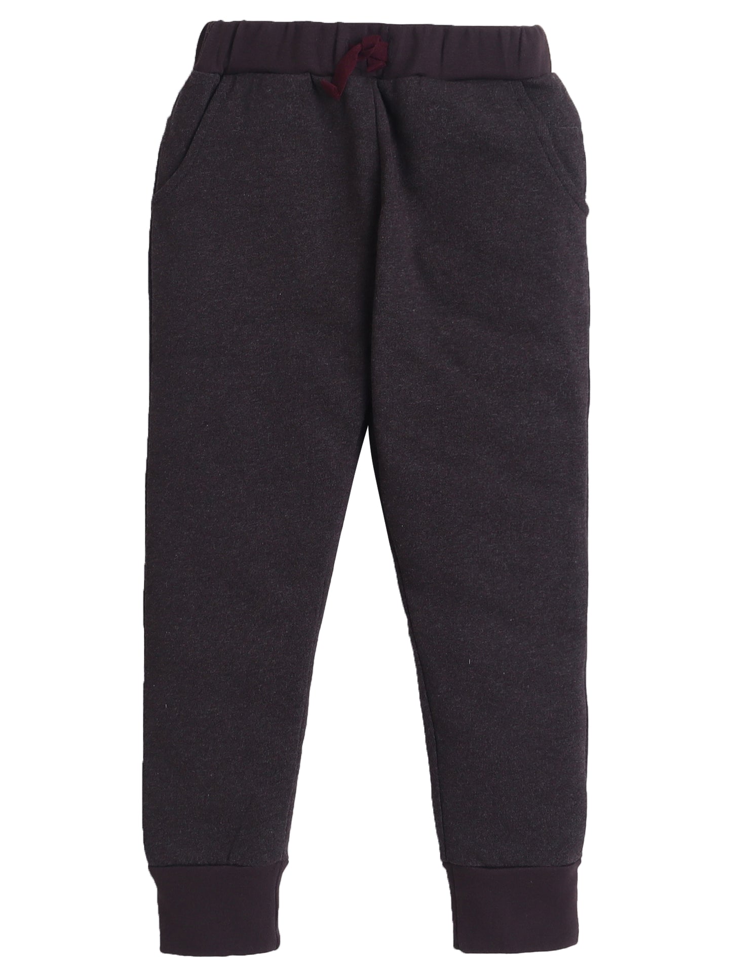Boys Charcoal Grey Cotton Joggers