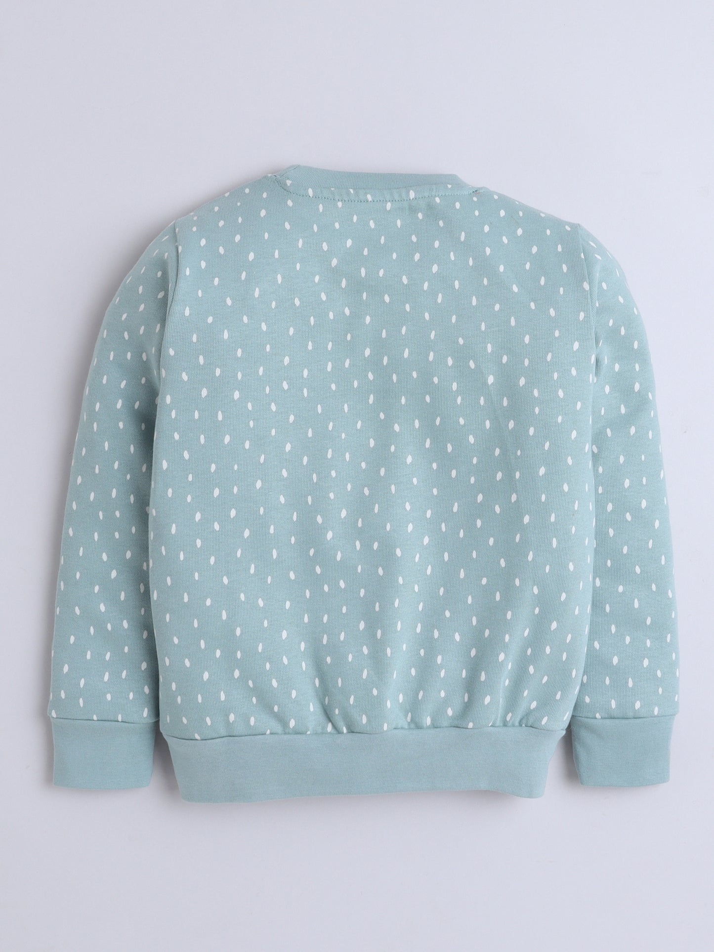 Unisex Kids Polka Dot Sweatshirt – Mint Green
