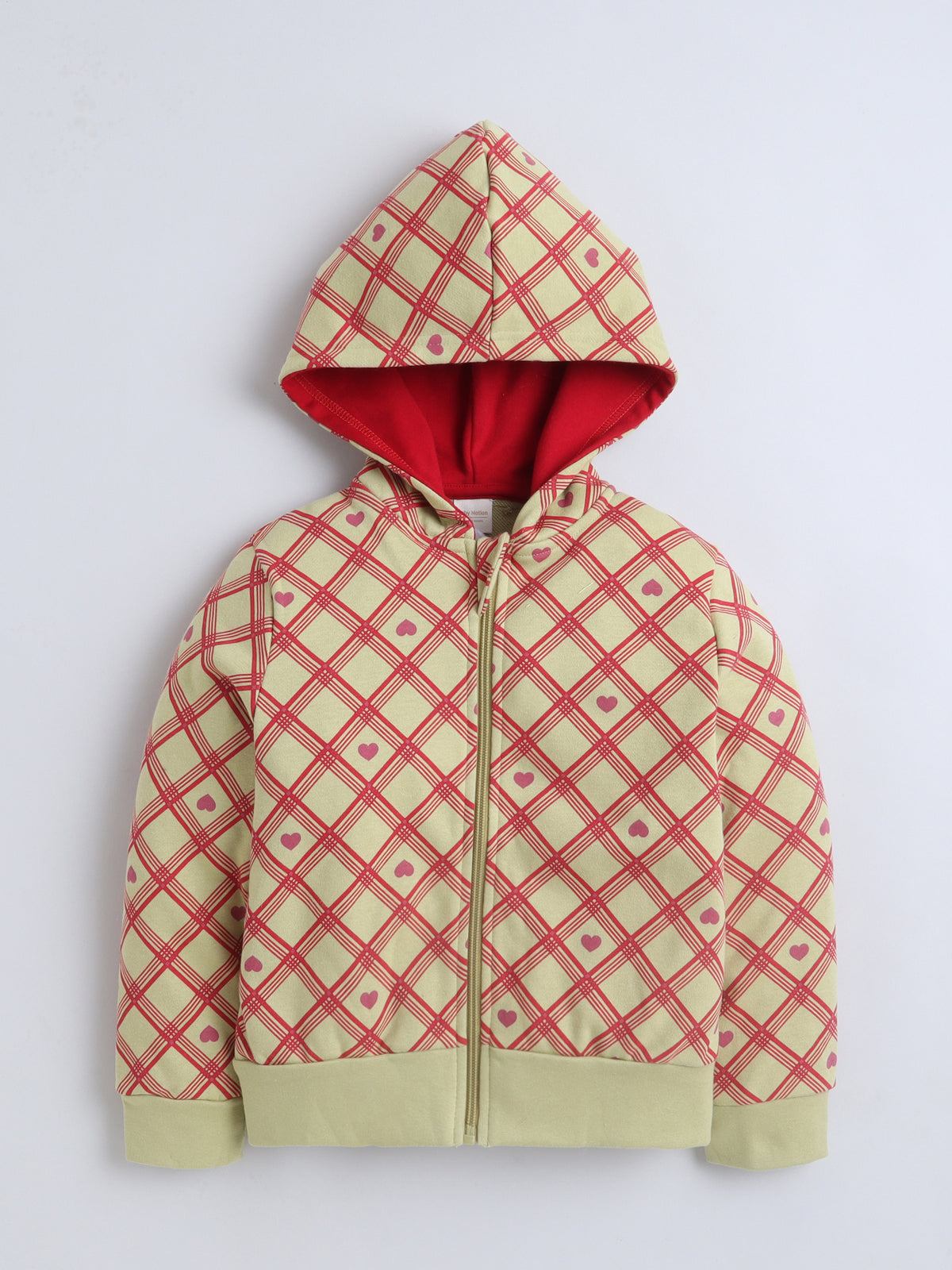 Unisex Printed Winter Hoodie - Green Heart