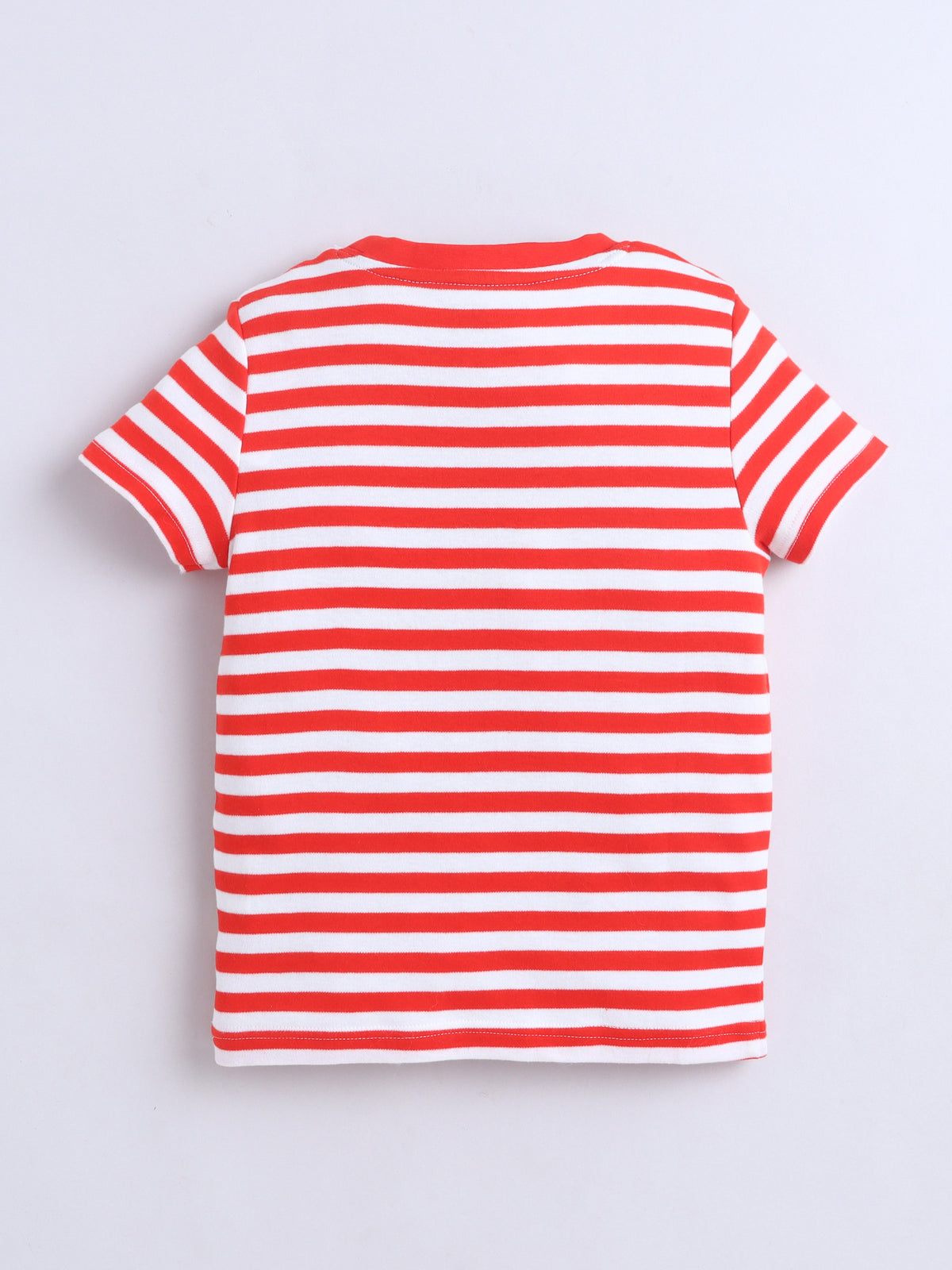 Baby Nation Cotton Knit Half Sleeves Donut Coordinating Shorts Set - Red Donut