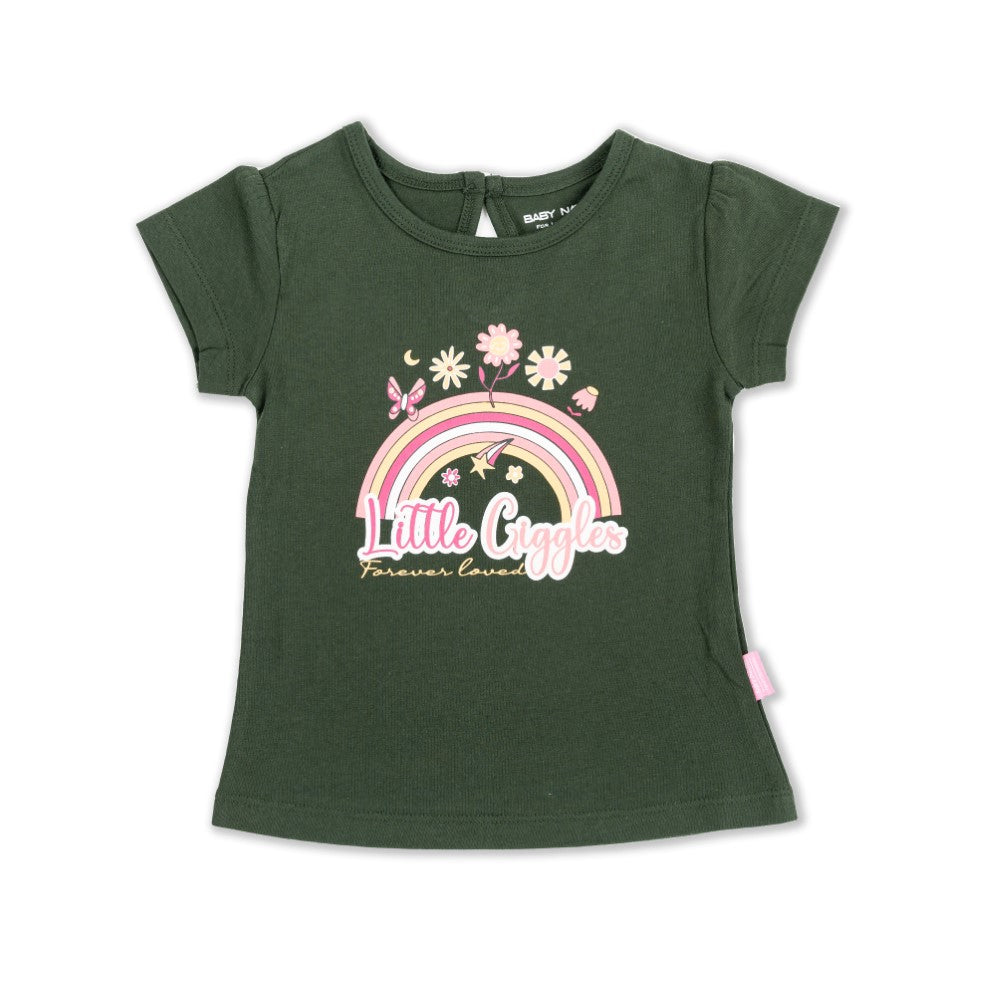 Little Giggles Printed T-Shirt with Leggings