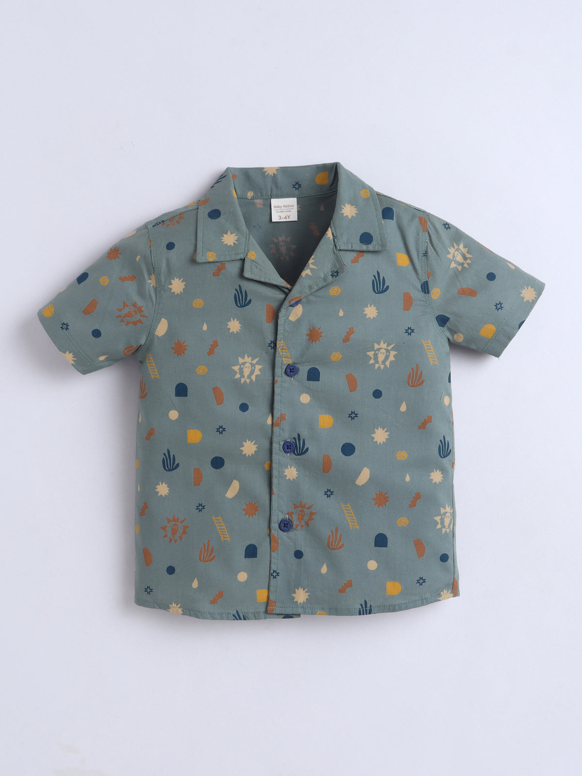 Boys Cotton Shirt - Boho Sun AOP