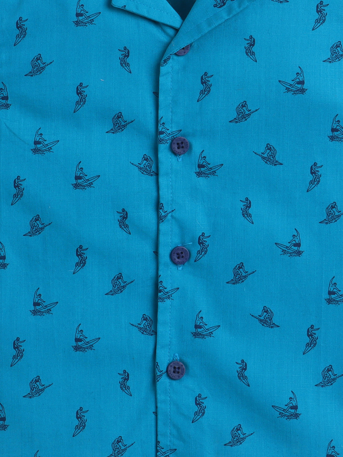 Boys Cotton Shirt - Surf Print