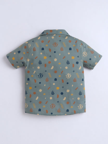 Boys Cotton Shirt - Boho Sun AOP