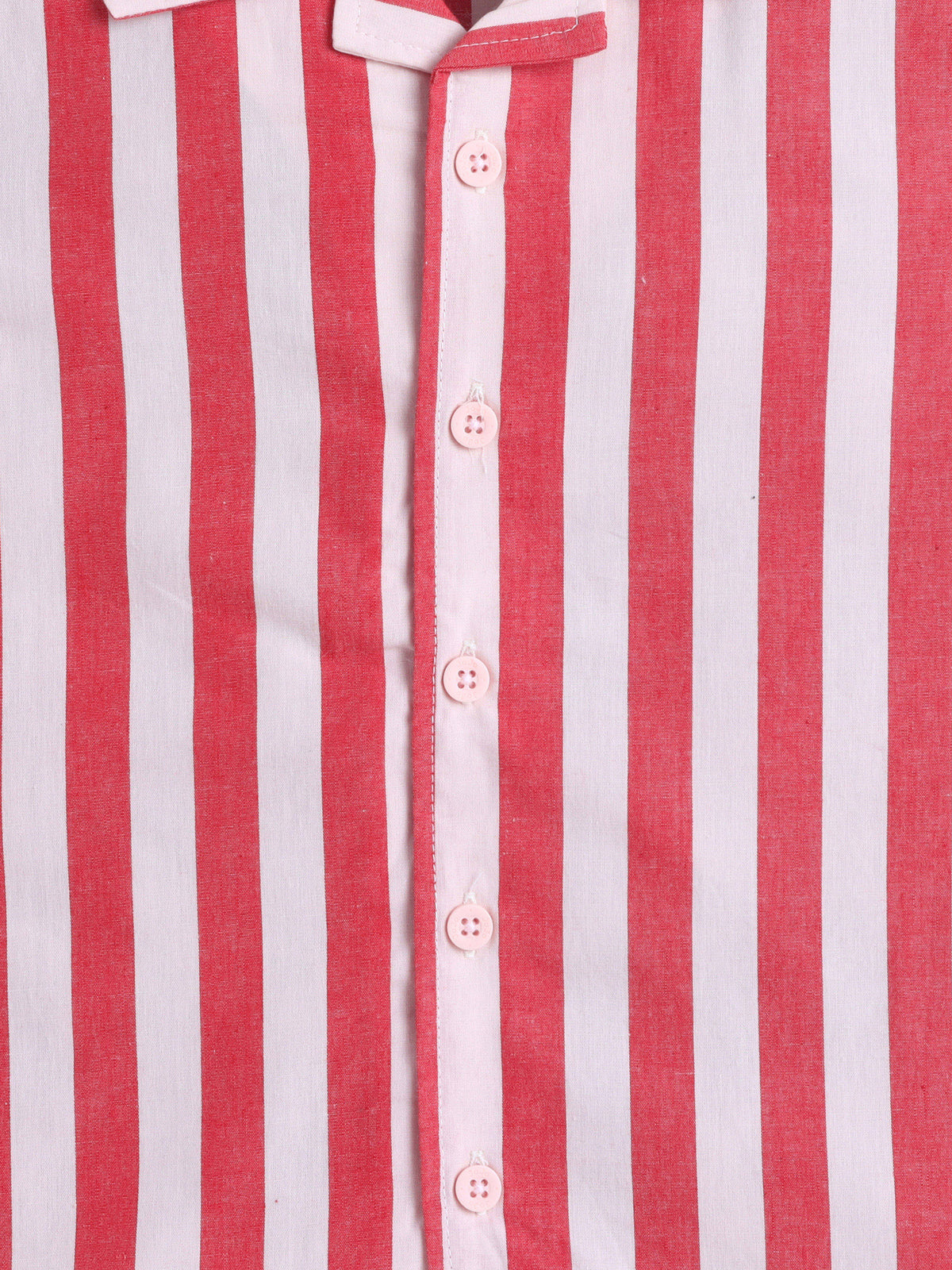 Boys Cotton Shirt - Red Stripes