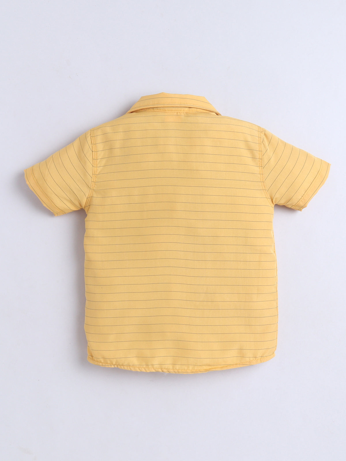 Boys Polycotton Shirt - Mustard Stripes