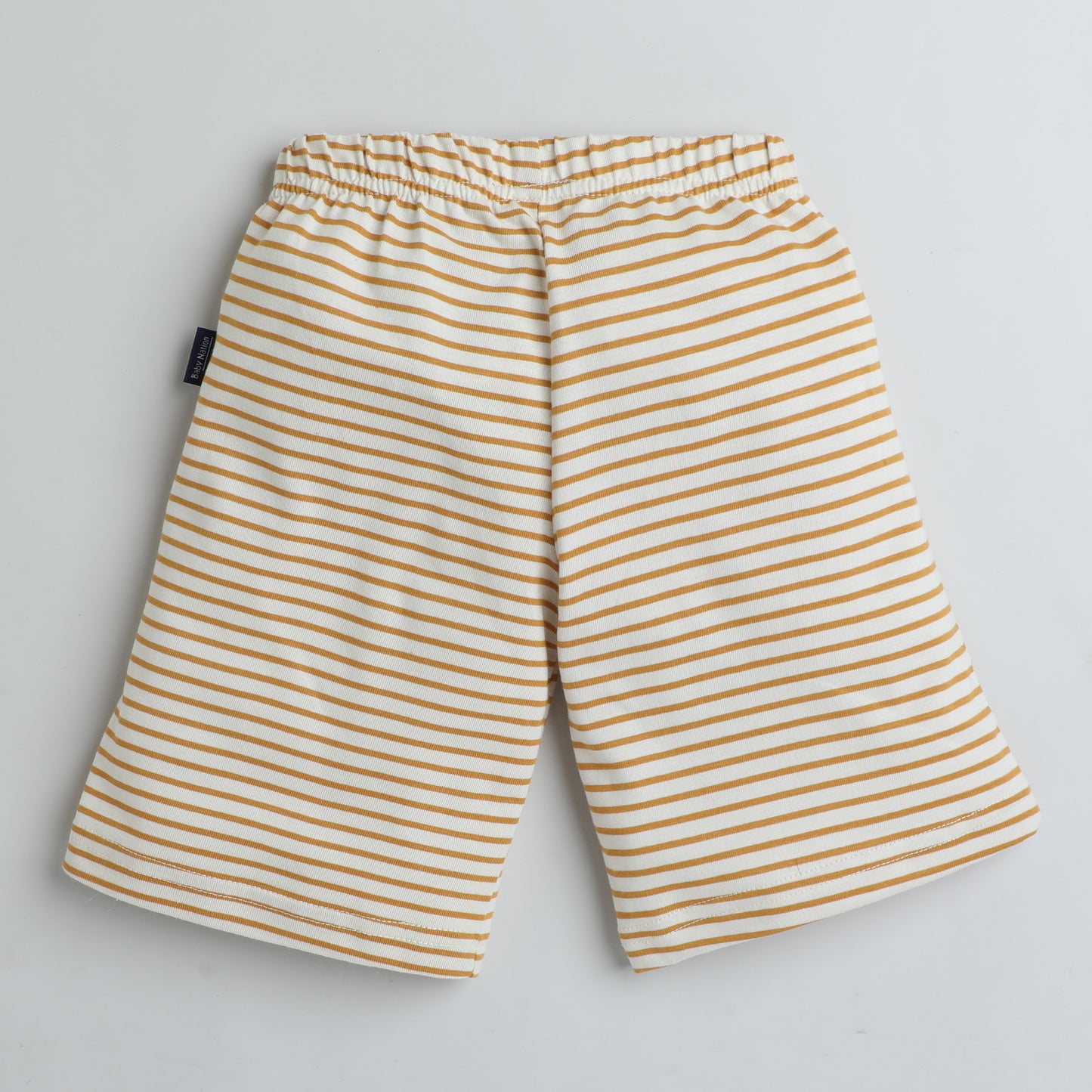 Boys Casual Printed Shorts - Yellow Mini Stripes