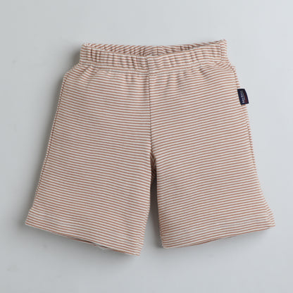 Unisex Shorts - Mini Brown Stripes