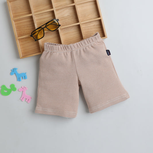Unisex Shorts - Mini Brown Stripes