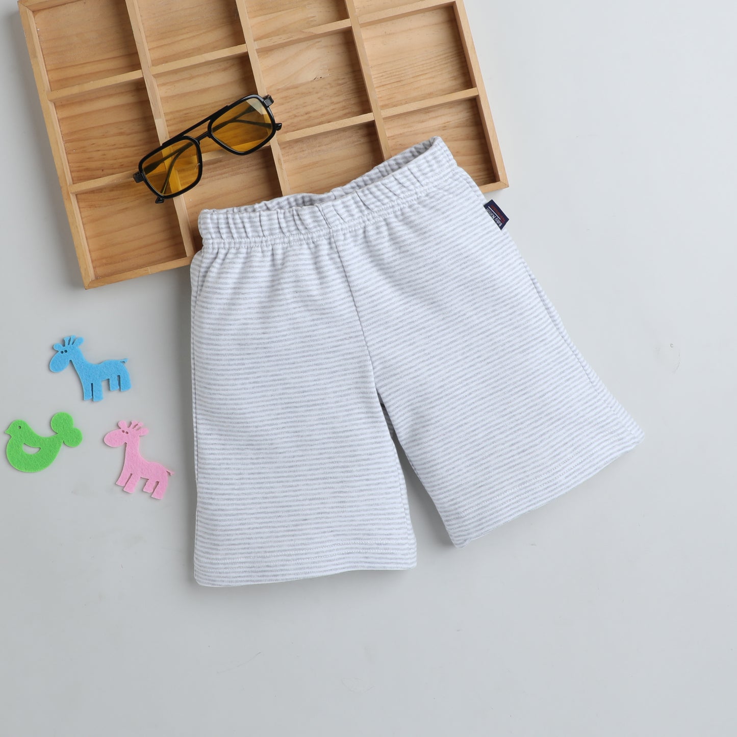 Unisex Shorts - Silver Stripes