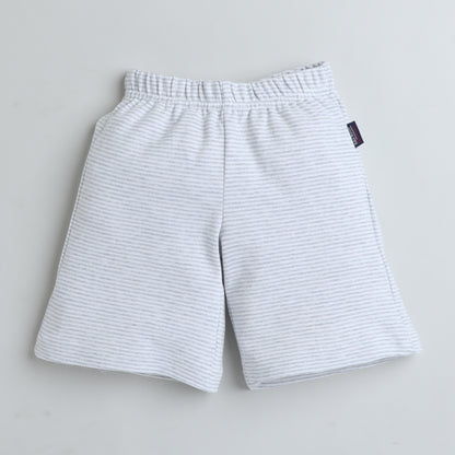Unisex Shorts - Silver Stripes