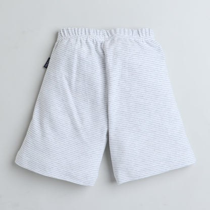 Unisex Shorts - Silver Stripes