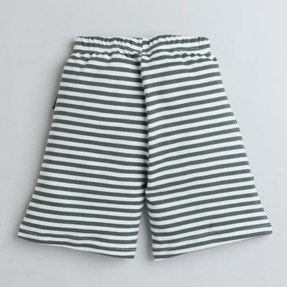 Unisex Shorts - Green Stripes