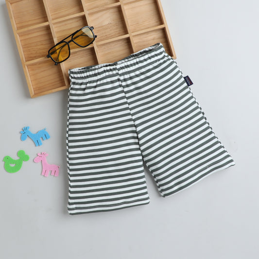 Unisex Shorts - Green Stripes